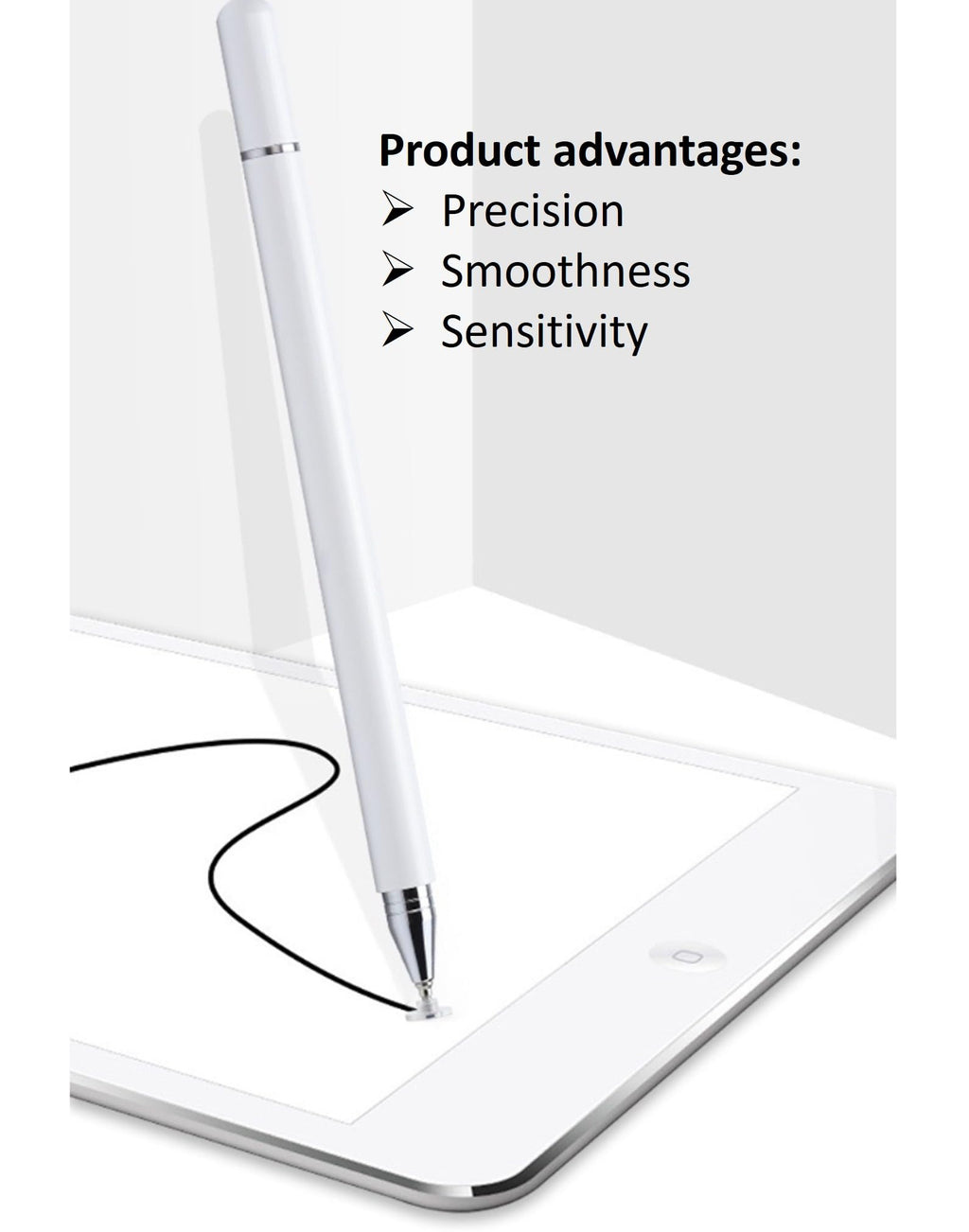 3-in-1 Stylus Pen for Samsung Galaxy Tab A11/A11+/A9+/A9/A8/A8 Plus/A7/A7 Lite, Stylus for iPad Pro/iPhone/Fire/Surface Tables Android,&iOS All Touch Devices (3 in 1 Black)