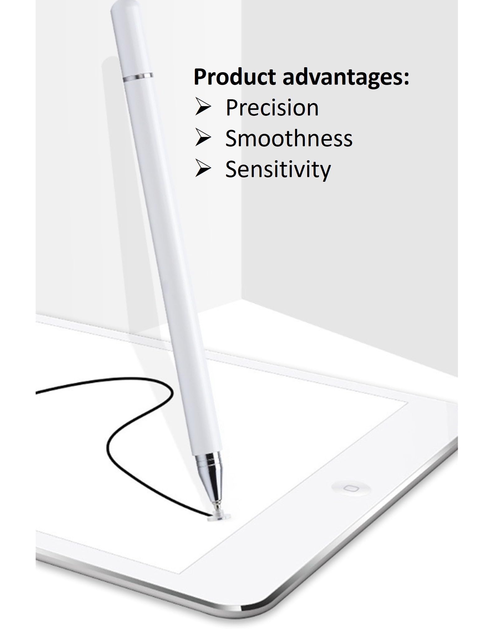 3-in-1 Stylus Pen for Samsung Galaxy Tab A11/A11+/A9+/A9/A8/A8 Plus/A7/A7 Lite, Stylus for iPad Pro/iPhone/Fire/Surface Tables Android,&iOS All Touch Devices (3 in 1 Black)