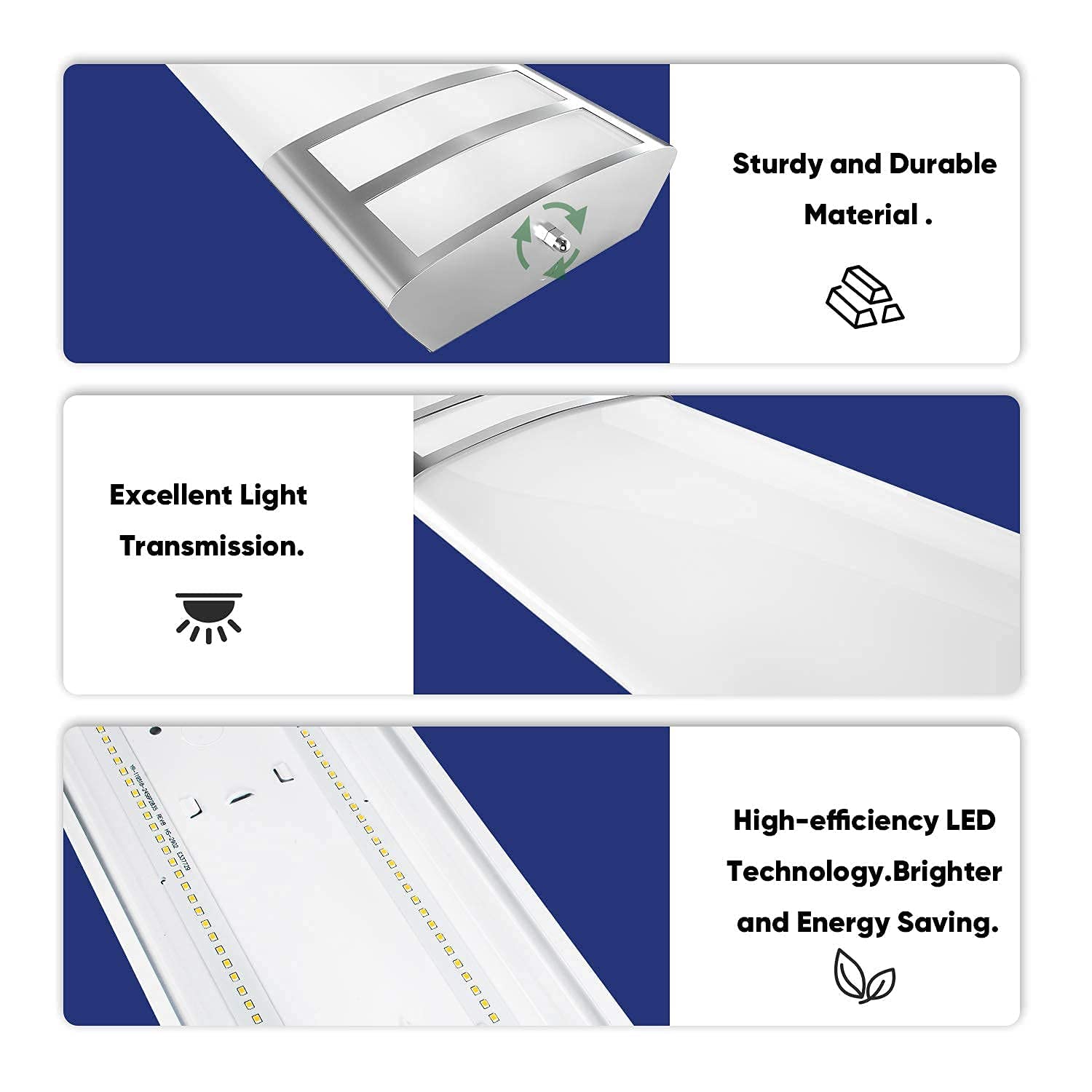 ANTLUX 4ft LED Flush Mount Linear Lights 40W 4500lm Kitchen Light Fixtures, 4000K, 4 Foot led Kitchen Ceiling Light fixtures for Living Room, Laundry, Replace for Fluorescent Version 2 Pack