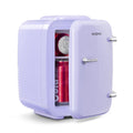 YASHE Mini Fridge, 4 Liter/6 Can Mini Makeup Fridge, 110V AC/ 12V DC Portable Thermoelectric Cooler&Warmer for Skincare, Drink, Cosmetic, Medicine, Small fridge for Bedroom, Office, Dorm, Car, Black