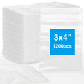 1200pcs 1.5" x 1.5" 2 Mil Clear Plastic Zip Bags, Bulk Jewelry Bag, Poly Bags with Resealable Zip Top for Pills, Meds, Jewelry, Travel, Storage, Packaging, Shipping