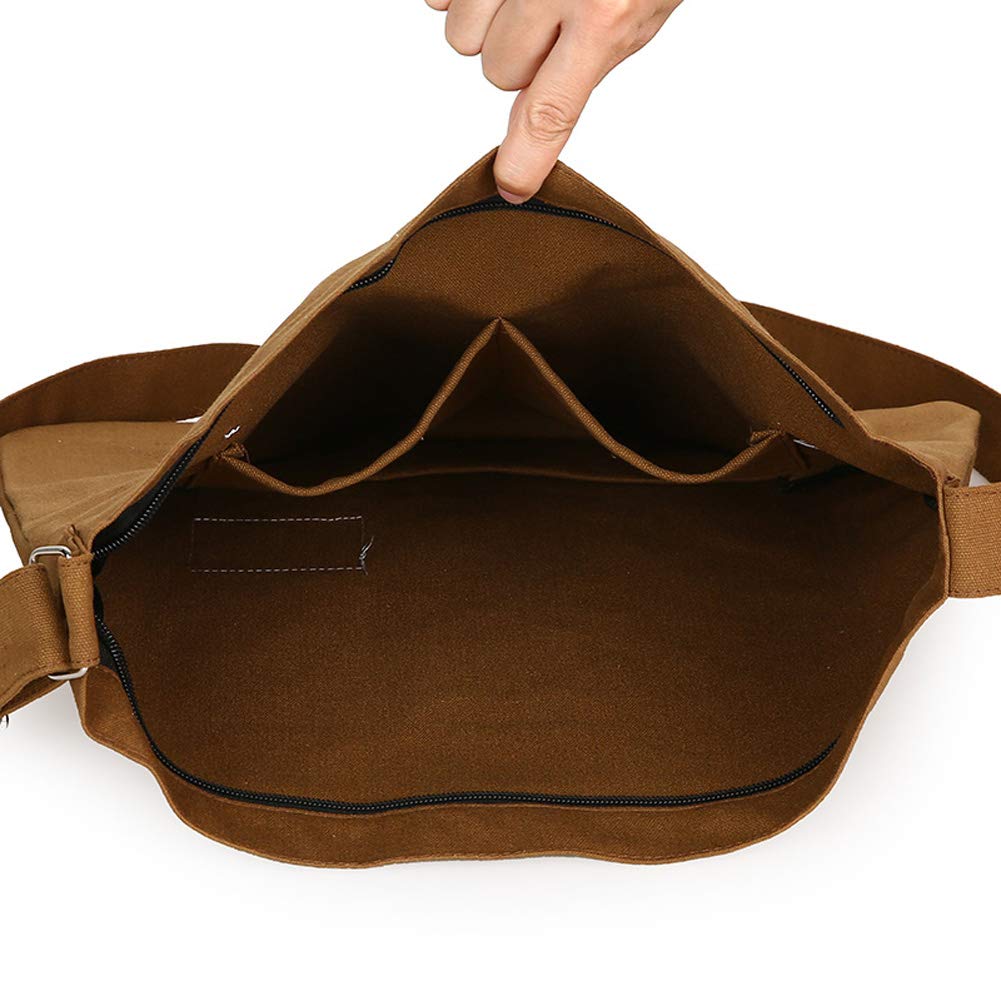 Covelin Women's Retro Large Size Canvas Shoulder Bag Hobo Crossbody Handbag Casual Tote