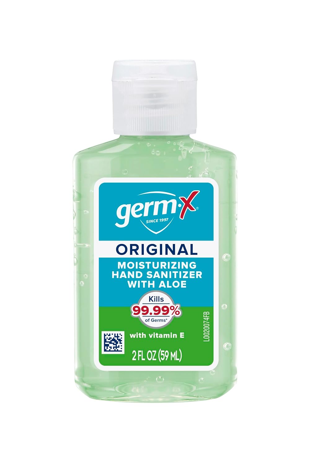 Germ-X Original Hand Sanitizer, 2 Fl Oz (Pack of 24), Less Drying Moisturizing Gel with Aloe and Vitamin E, No Rinse Formula, Bulk Mini Travel Size for On-The-Go