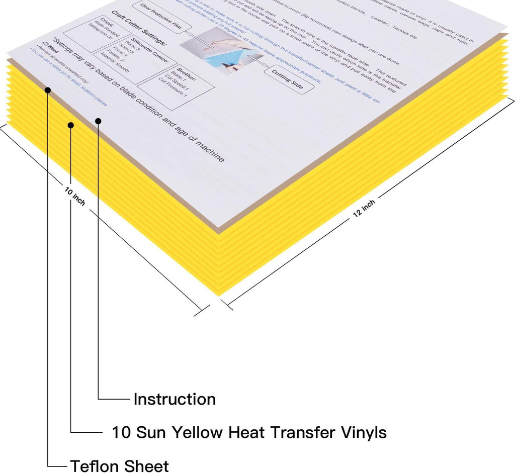 JANDJPACKAGING Baby Blue Heat Transfer Vinyl HTV - 10 Sheets Easy to Weed T-Shirt Iron on Vinyl Compatible with Cricut Cutting Machine & Silhouette Cameo, All Craft Cutters