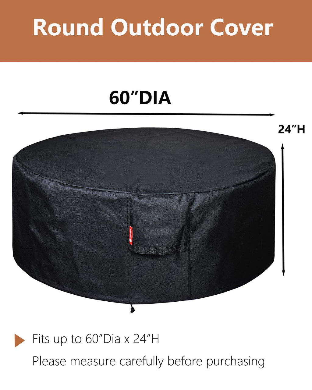 SheeChung Fire Pit Cover for Solo Stove Bonfire Outdoor Smokeless Firepit-Small Round Waterproof 600D Polyester Shelter,Air Vent,Anti-UV&Tear Resistant-Fits for 16”-22” Gas Fire Pit Table (22"Dx16"H)