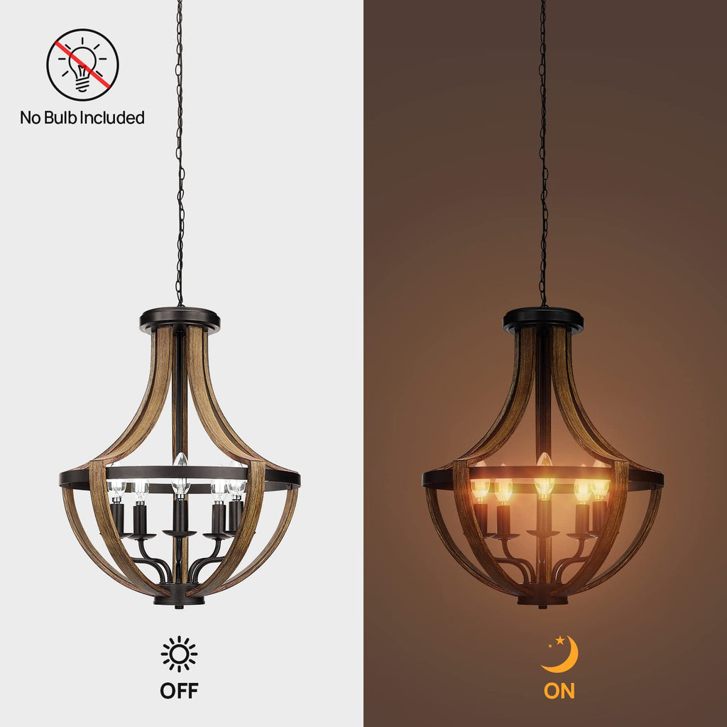 13.1" Modern Farmhouse Hanging Pendant Lighting, 4-Light Rustic Interior Flush Mount Ceiling Light Fixture, Vintage Chandelier for Hallway Foyer Dining Room Entryway Kitchen Island Bedroom
