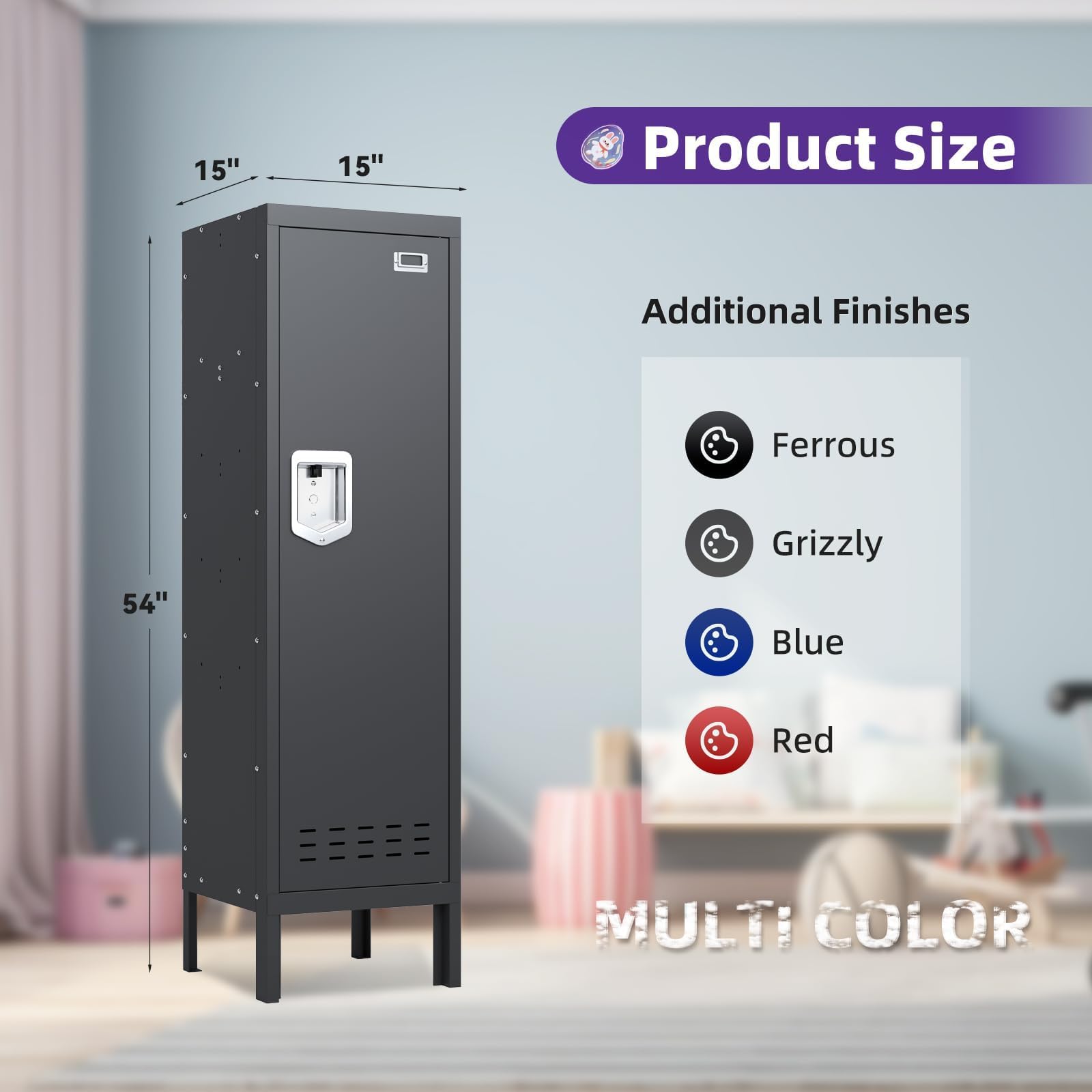 Lockers,Metal Locker, (Beige, 1 Door - (66.15" H x 11.8" W x 11.8" D))