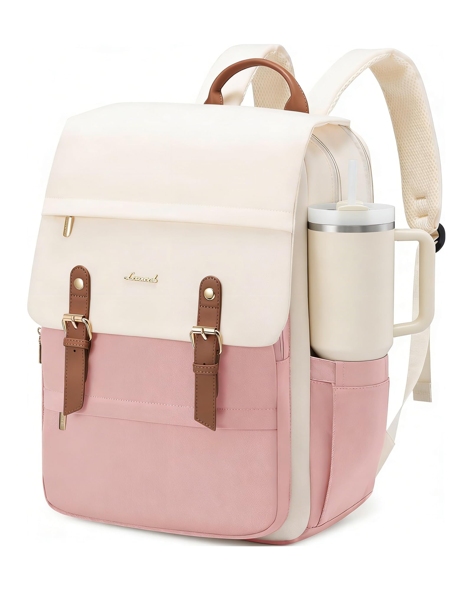 LOVEVOOK Laptop Backpack for Women, 15.6 Inch Vintage Travel Backpack Purse – Airline Approved Large Computer Bag, Lightweight for Nurse Teacher