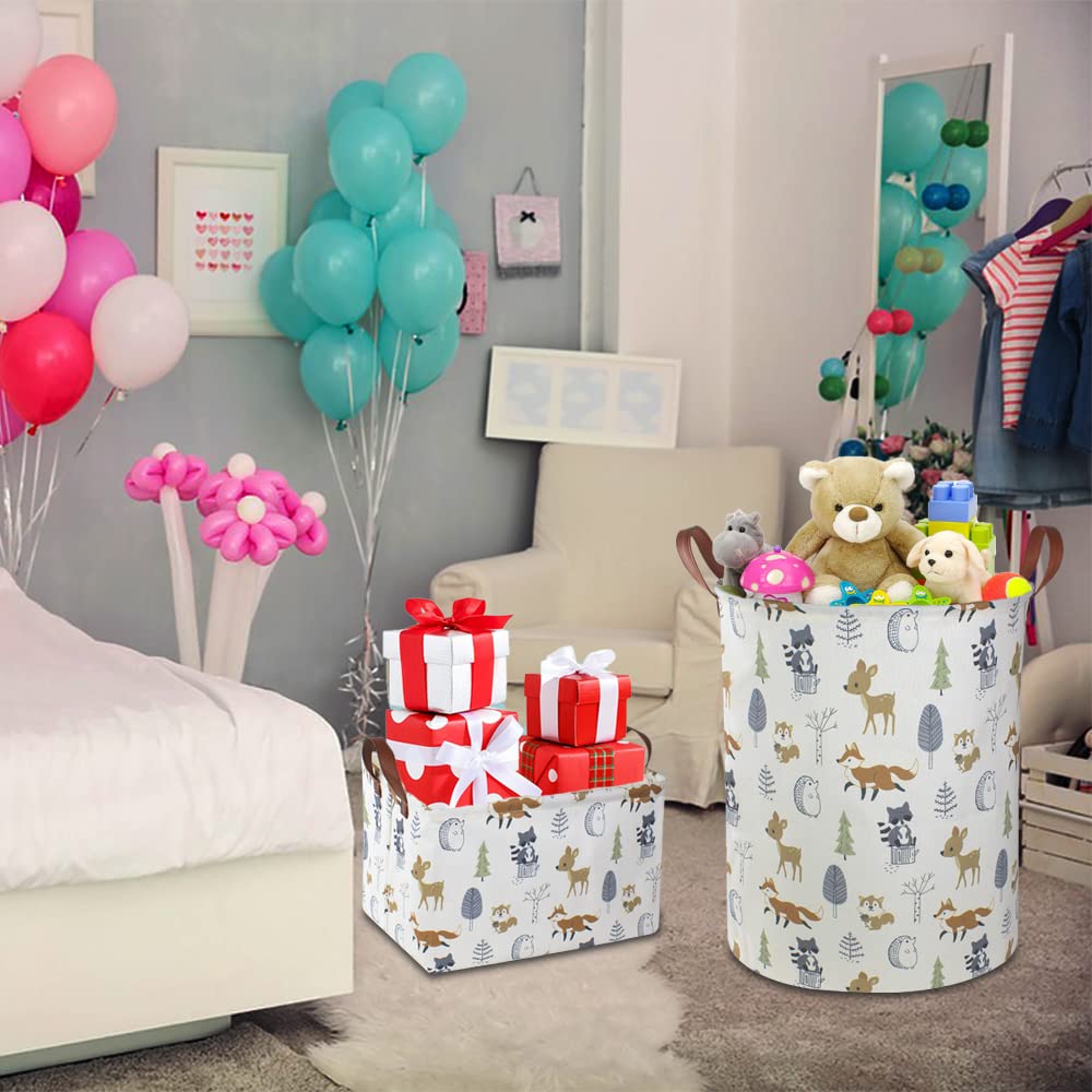 NTAOHAMPER Laundry Hamper, Laundry Basket, Waterproof Storage Bin for Bedroom, Clothes Organizer Basket, Books Box, Room Decor(Animal)