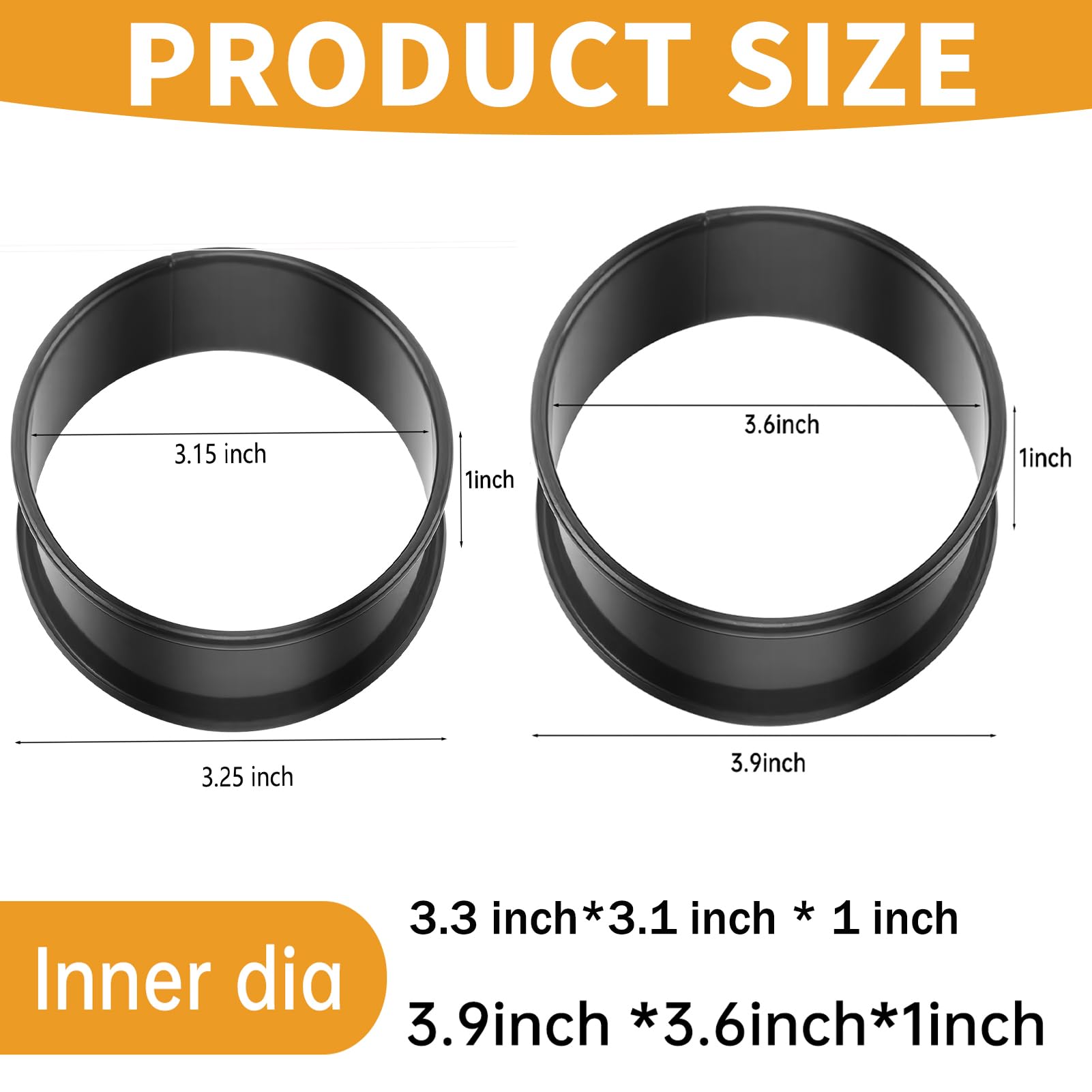 RICHSC-PAN Stainless Steel Perforated Tart Ring Set, 16 Packs Food-Grade, 3.15 Inches and 2.36 Inches, Suitable for All Kinds of Small Fruit Tart Crusts.
