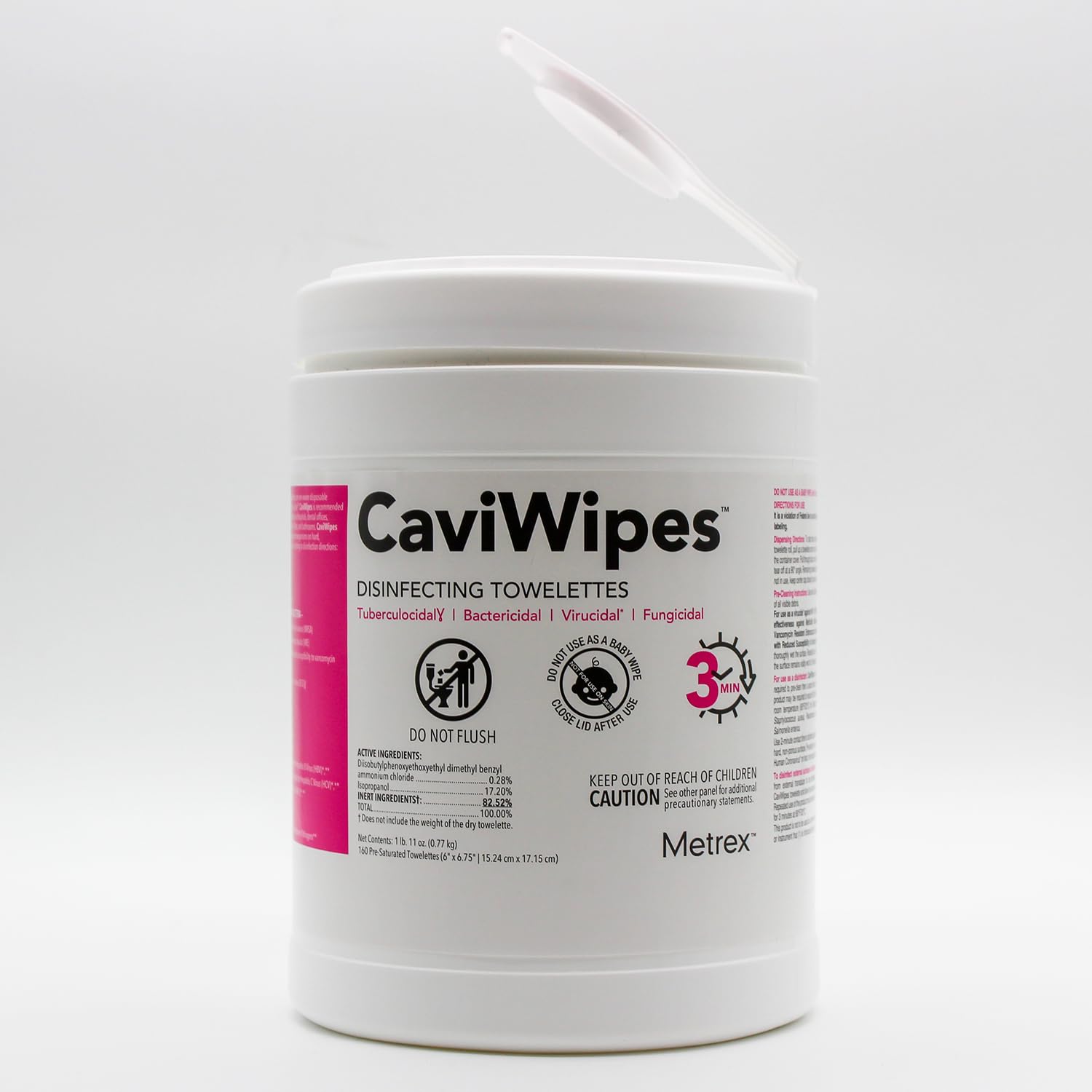 Cavicide and CaviWipes, CaviWipes, 160/pop-up dispenser, fragrance free