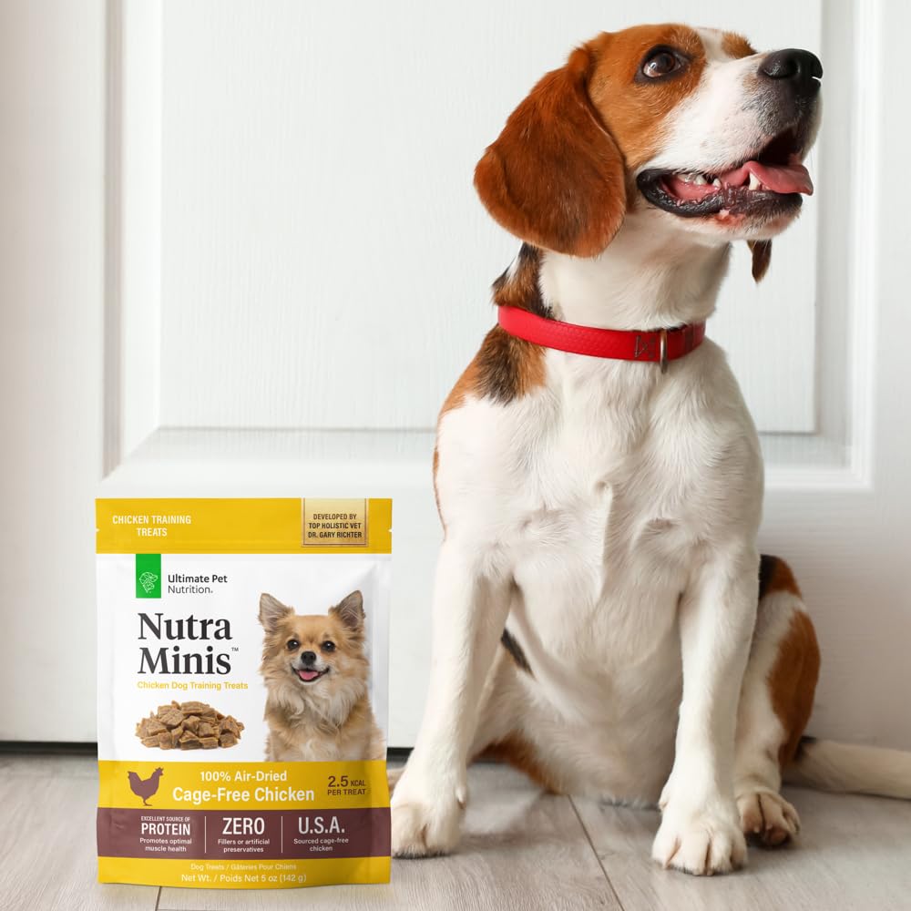 ULTIMATE PET NUTRITION Nutra Minis Dog Air-Dried Training Treats (5 oz) (Beef)