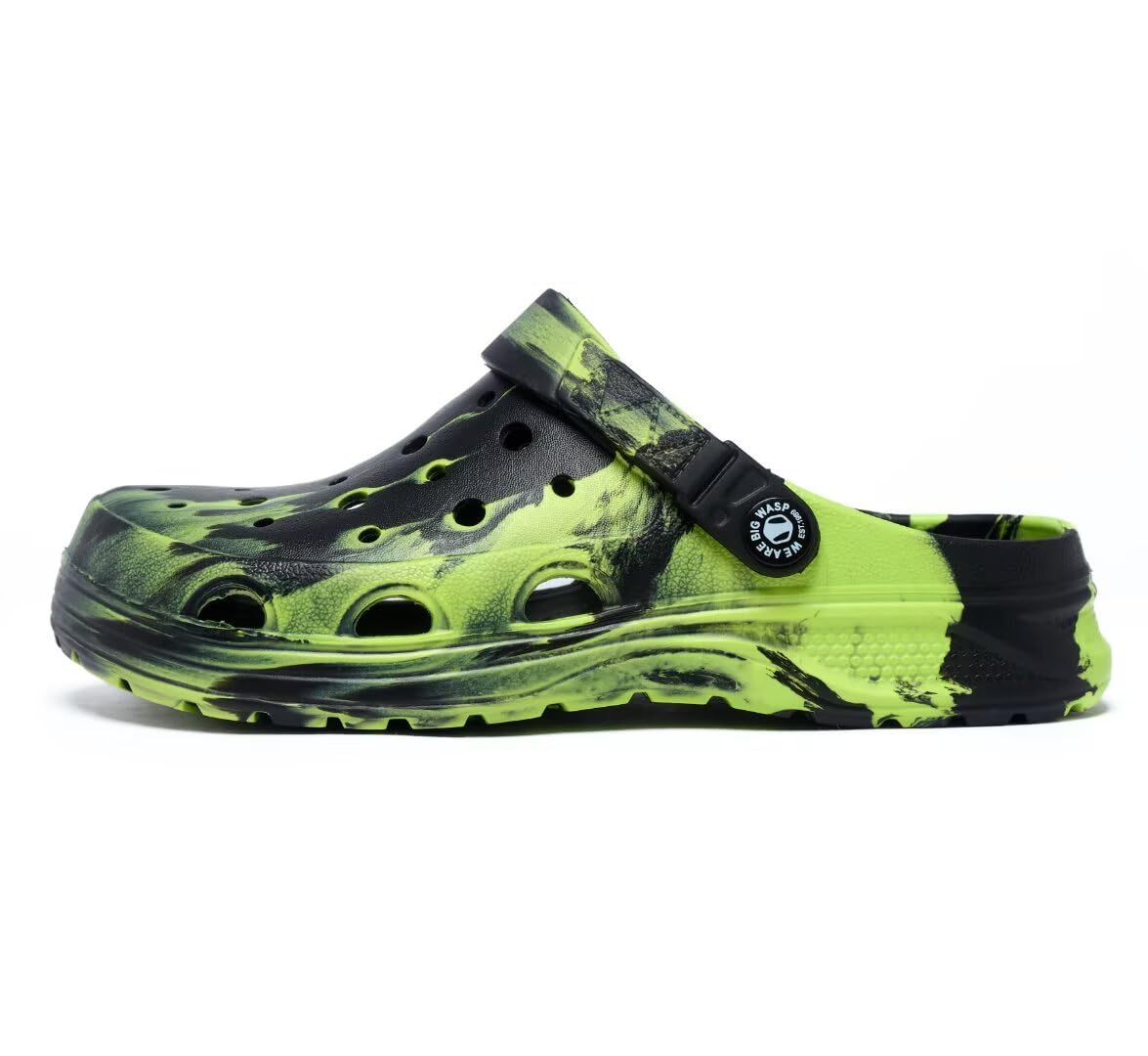 Kids Boys&Girls Black Camouflage Clogs Children's Beach Shoes Classic Marbled Tie Dye Clog Little Kid