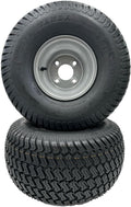 Set of 2 - Silver 20x10.00-8 Lawn Mower Tire and Rim