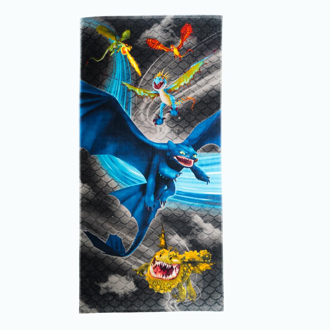 Barney Classic Kids Super Soft Cotton Bath/Pool/Beach Towel, 58 in x 28 in, (Offical Licensed Product) By Franco