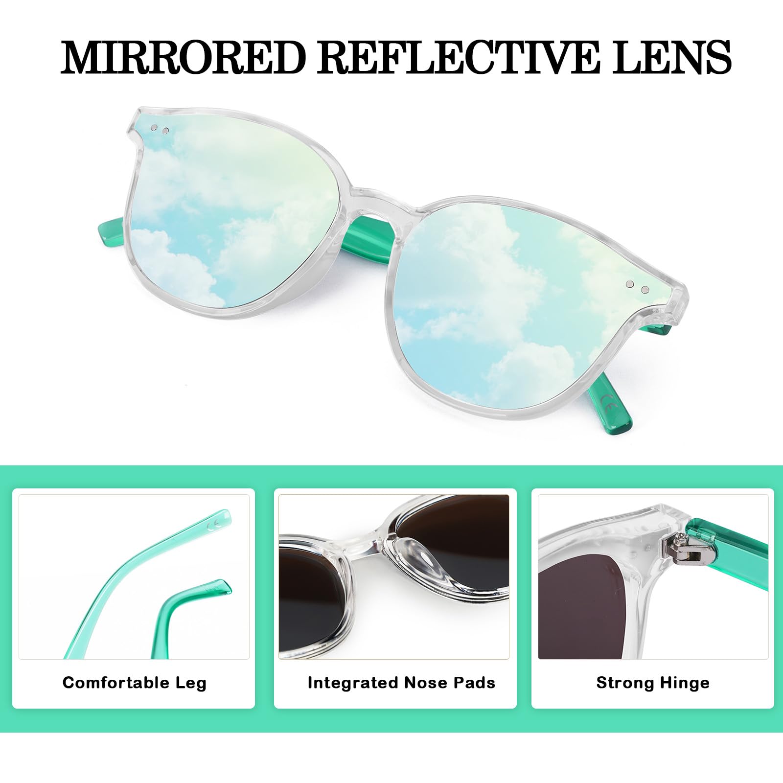 Kids Sunglasses, Sunglasses for Kids Children, Mirrored Sunglasses for Girls Boys Toddler UV400 Age 3-10
