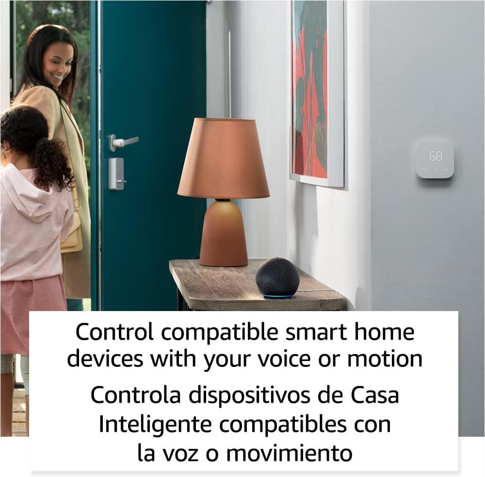 Echo Dot (5th Gen, 2022 release) | International Version with US Power Adaptor | Smart speaker with Alexa | Charcoal