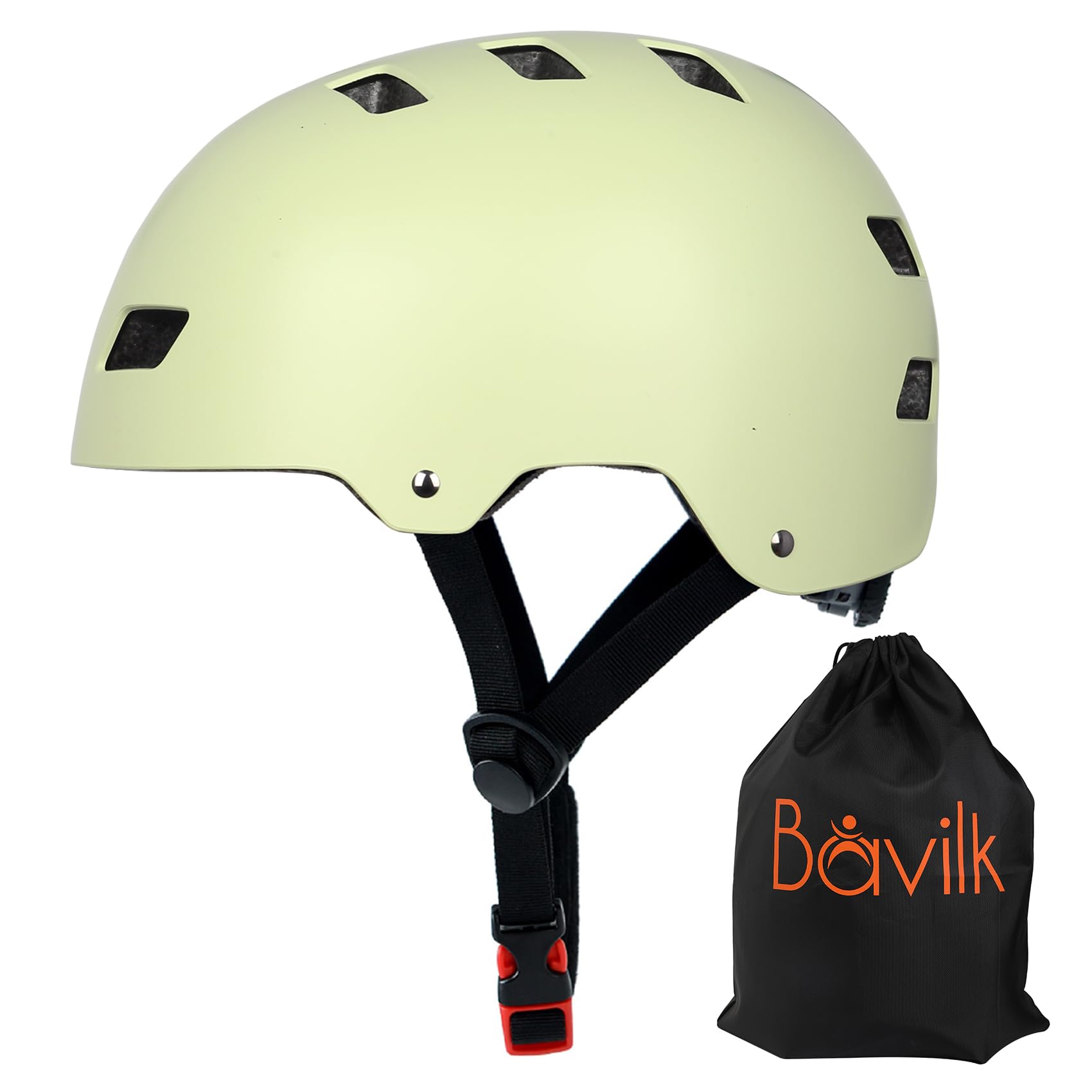 Bike Helmet 3 Sizes for Teenager Kids Youth Adults,Bavilk Skateboard Helmet Adjustable Multi-Sport Bicycle Cycling Scooter Roller Skate Inline Skating Rollerblading for Girls Boys Women Men Teen