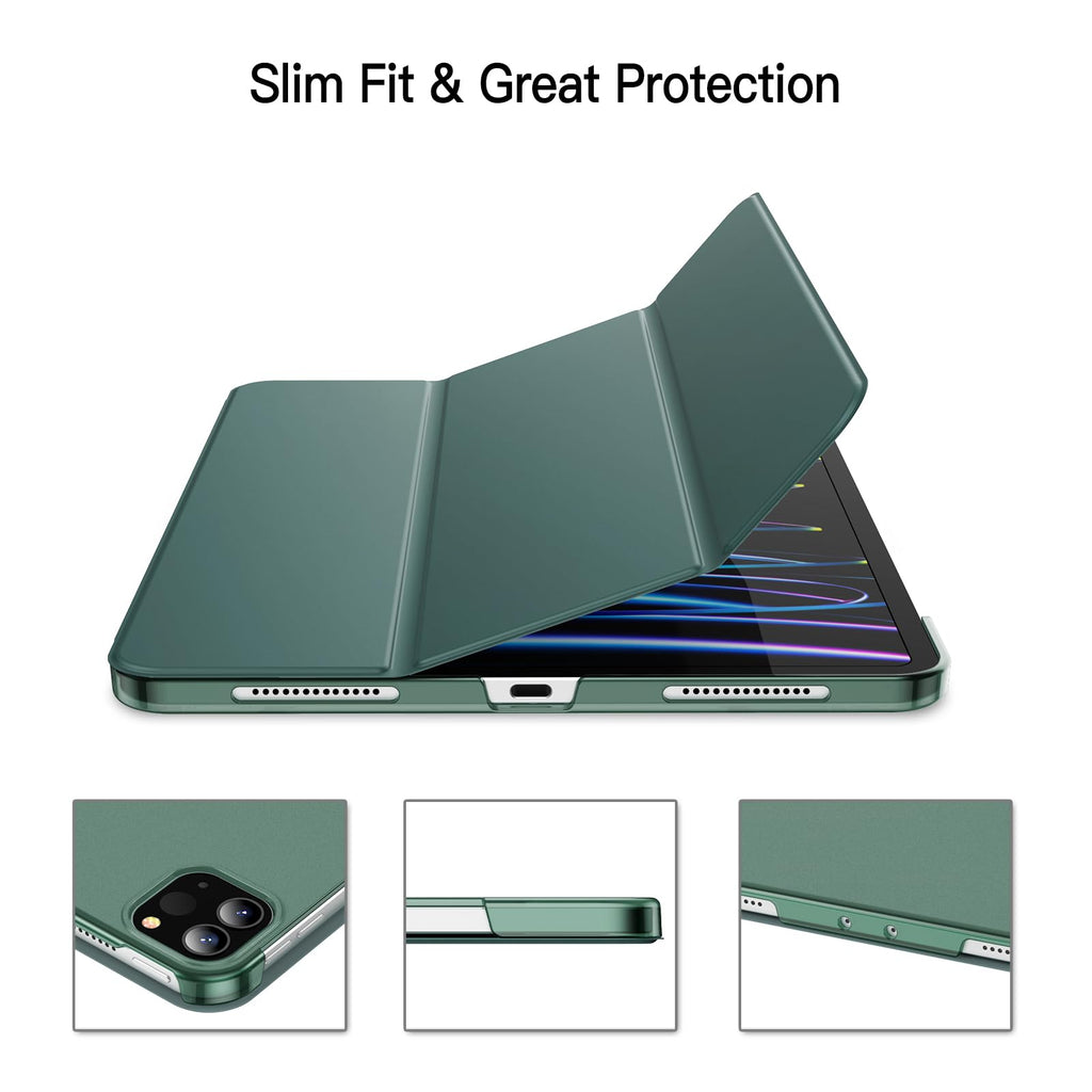 JETech Case ONLY for iPad Pro 11-Inch, 2022/2021/2020/2018 Model, Compatible with Pencil, Cover Auto Wake/Sleep (Black)