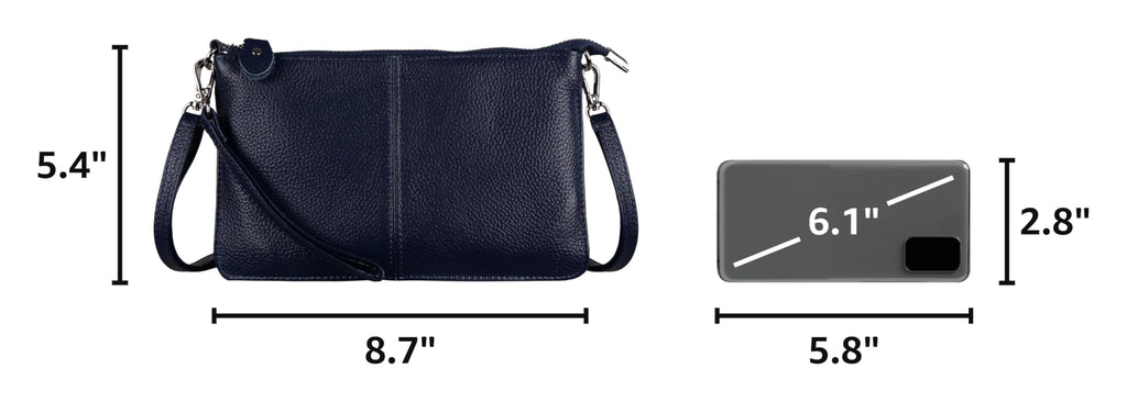 befen Genuine Leather Wristlet Clutch Wallet Purses Small Crossbody Bags for Women with RFID Blocking Card Slots