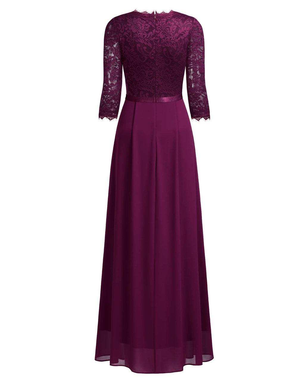 MISSMAY Women's Formal Floral Lace 2/3 Sleeves Long Evening Party Maxi Dress