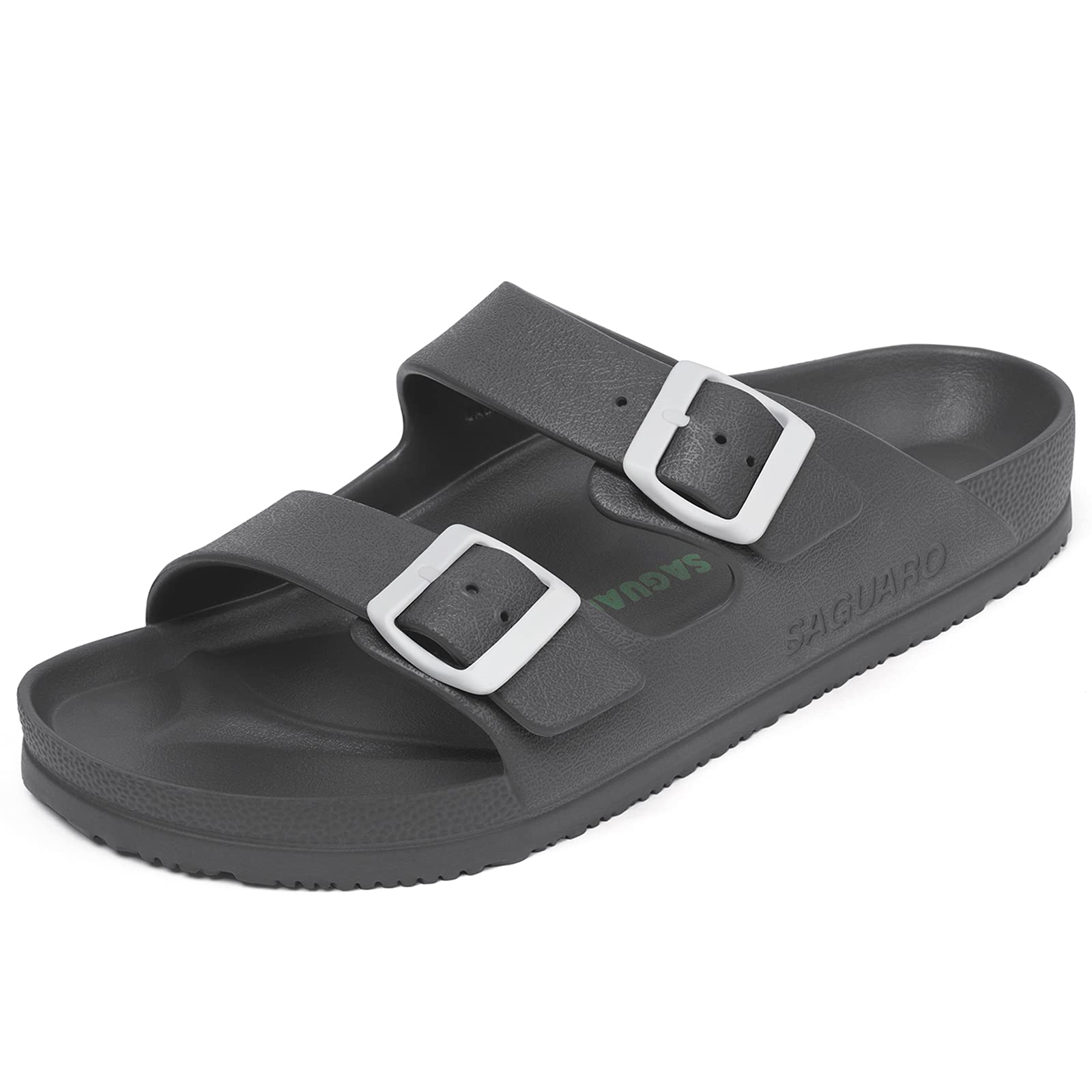 SAGUARO Men's Women's Comfort Double Buckle Sandals Lightweight Adjustable EVA Sandals with Rubble Sole