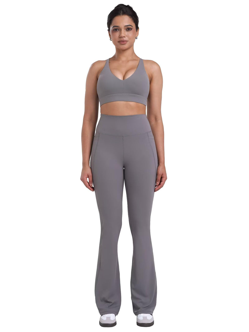 Sunzel Women Mini Flare Leggings with Pockets Breathable Bootcut Yoga Pants | Mini Flare, Buttery Soft, High Stretchy, High Waisted Tummy Control, Gym Clothes, Workout Casual Dance