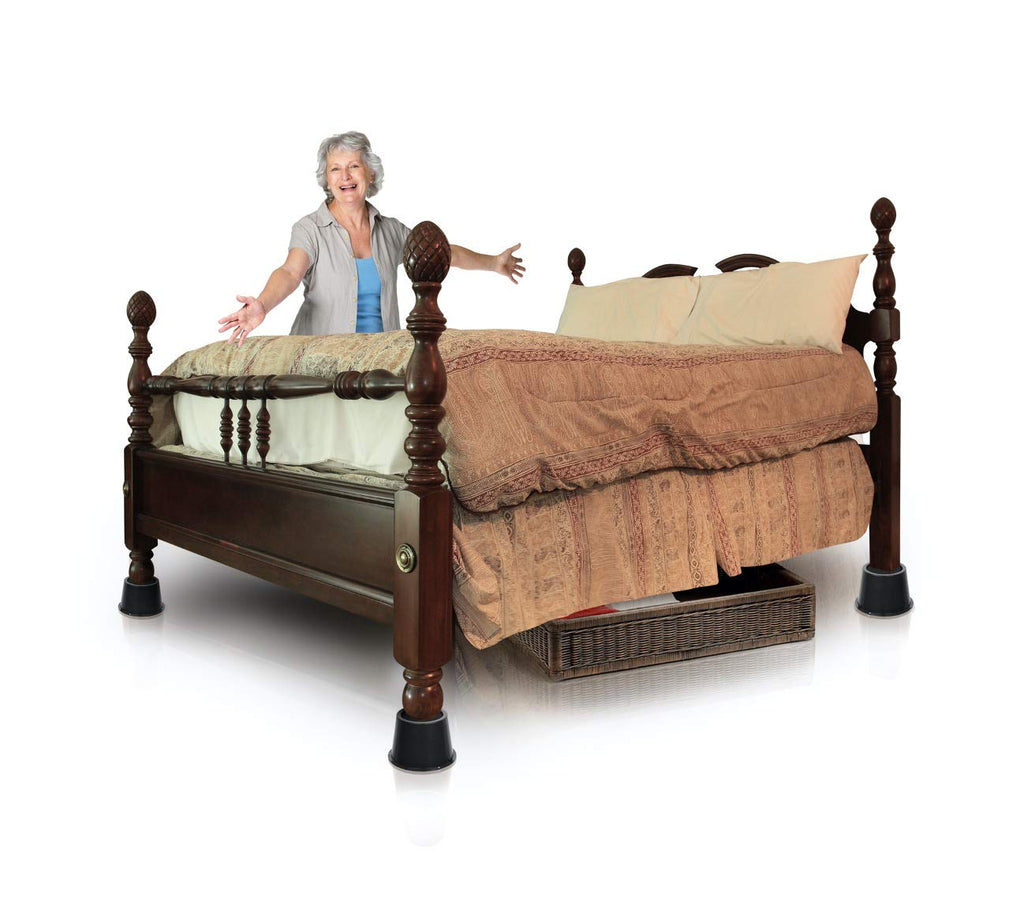 Slipstick CB674 Premium 2 Inch Furniture Risers/Bed Raisers with Steel Reinforced Top (4 Pack) Adds 2" Height, Supports 2,640 Pounds, Stackable with CB671