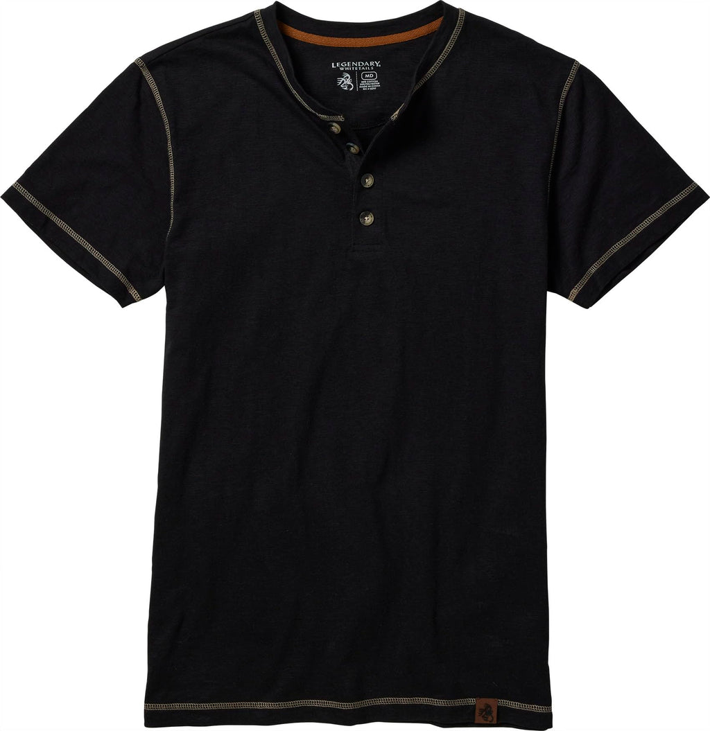 Legendary Whitetails Men's Henley Short Sleeve Casual Fit Shirt