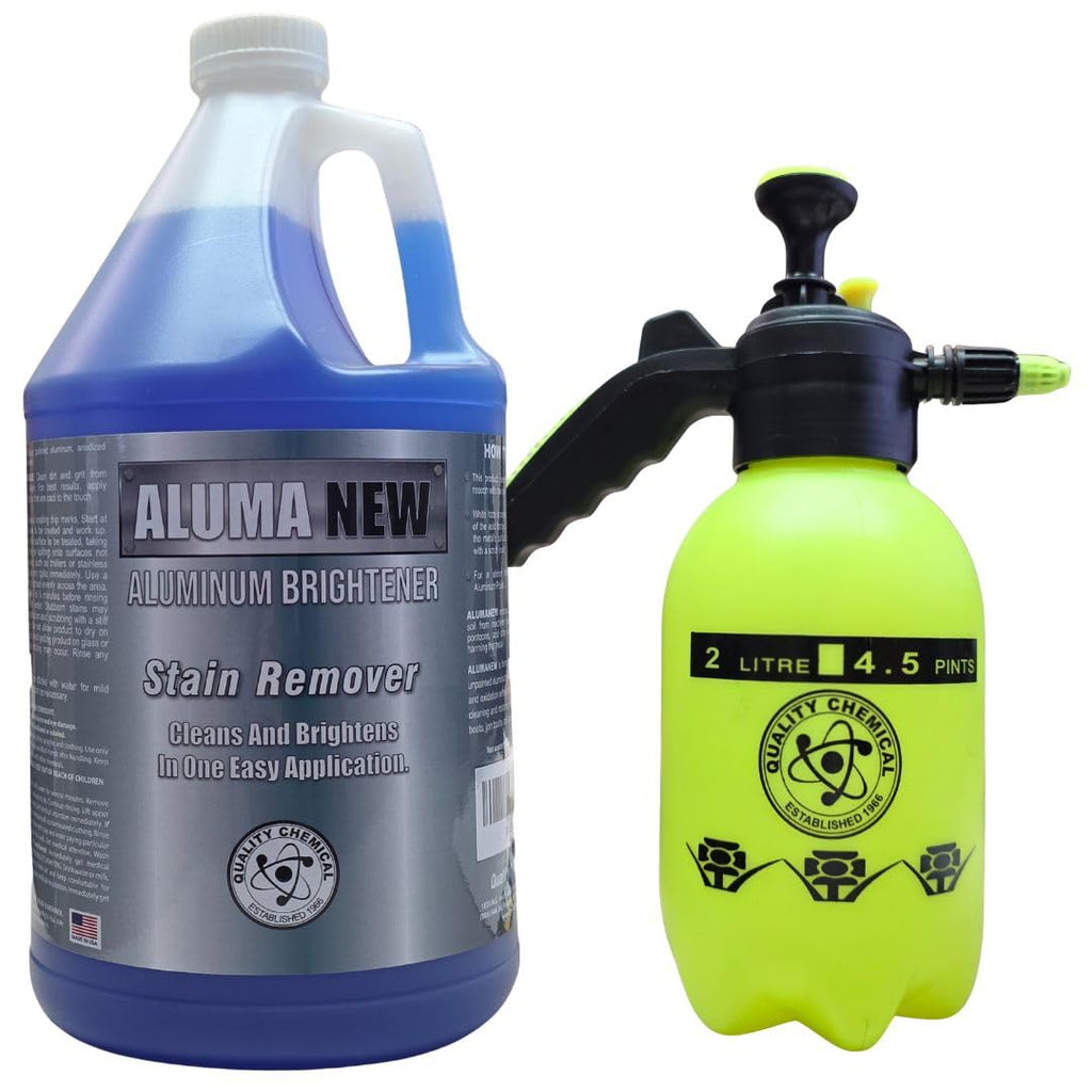Quality Chemical Alumanew & Pressure Sprayer (2 Liter Pressure Sprayer, Alumanew (128 Fl oz) & Pressure Sprayer)