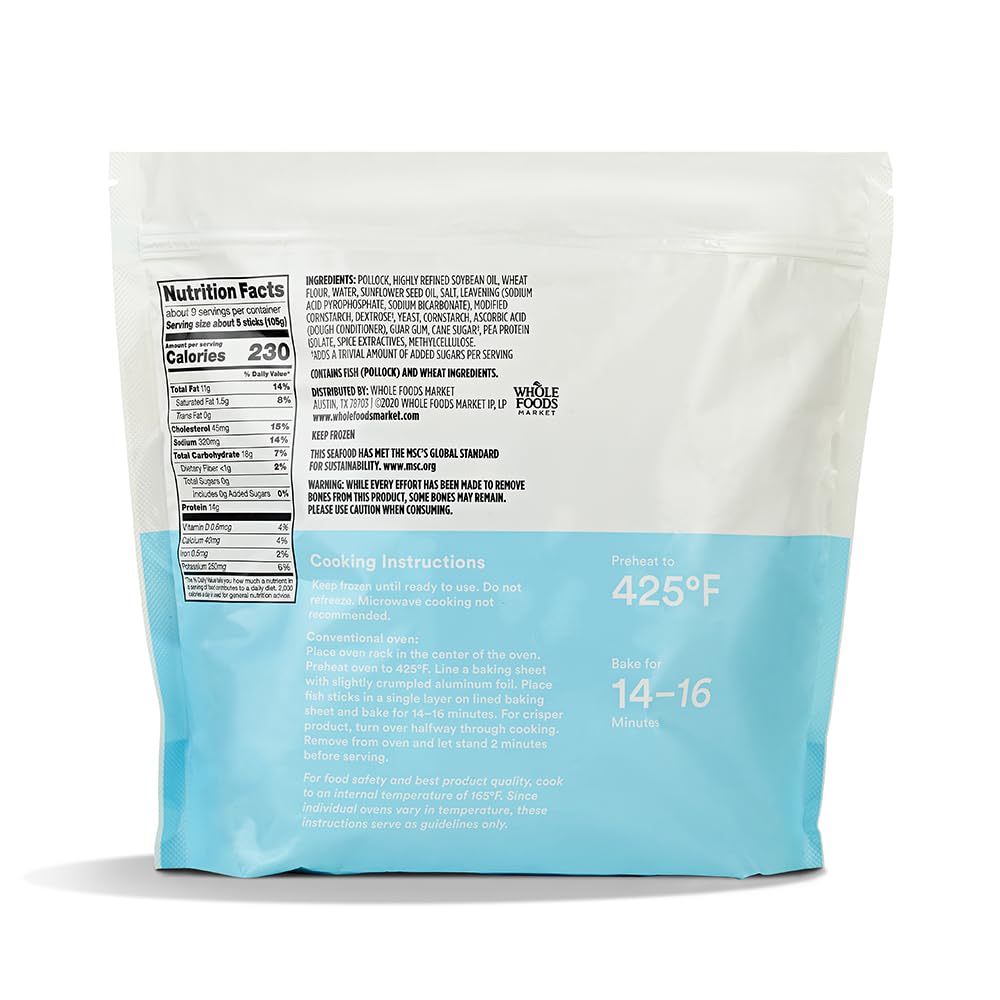 365 by Whole Foods Market, Fish Sticks, Wild Caught MSC, Breaded, 32 oz