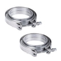 2.25" V-Band Flange Clamp Kit With Ridge Stainless Steel Replacement For Exhaust Downpipe 2.25 Inch