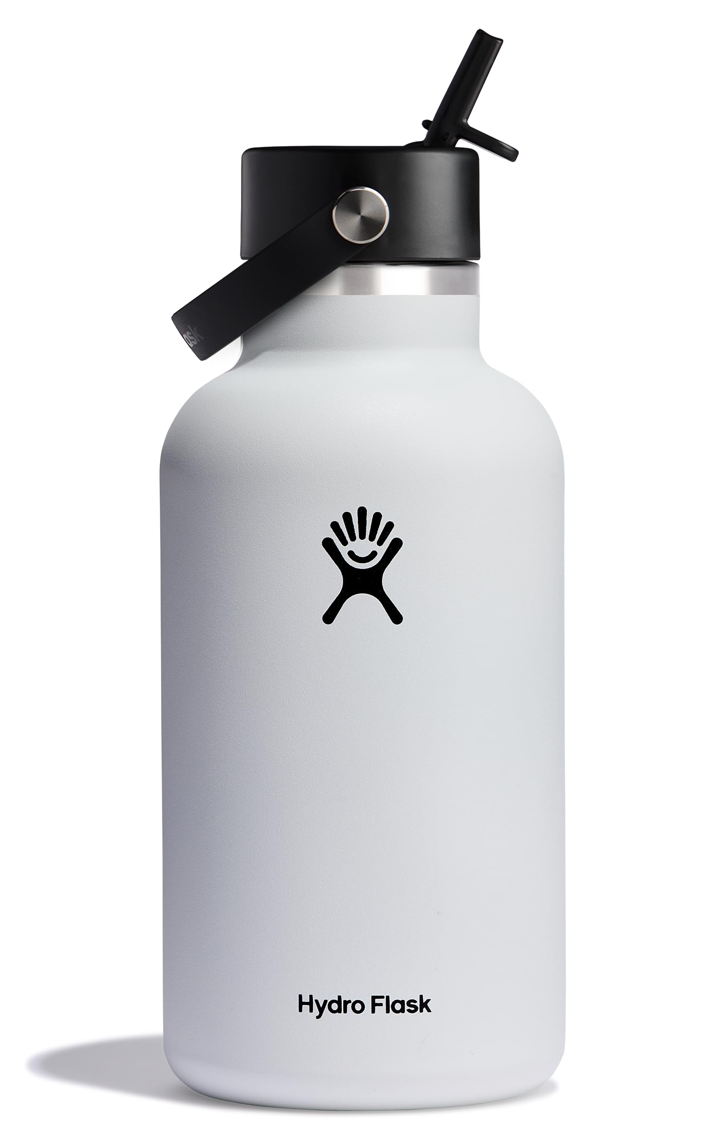 Hydro Flask Water Bottle - Insulated Stainless Steel - Wide Straw Lid, Non Spill, Leakproof in 24 Oz Forest Green Arc
