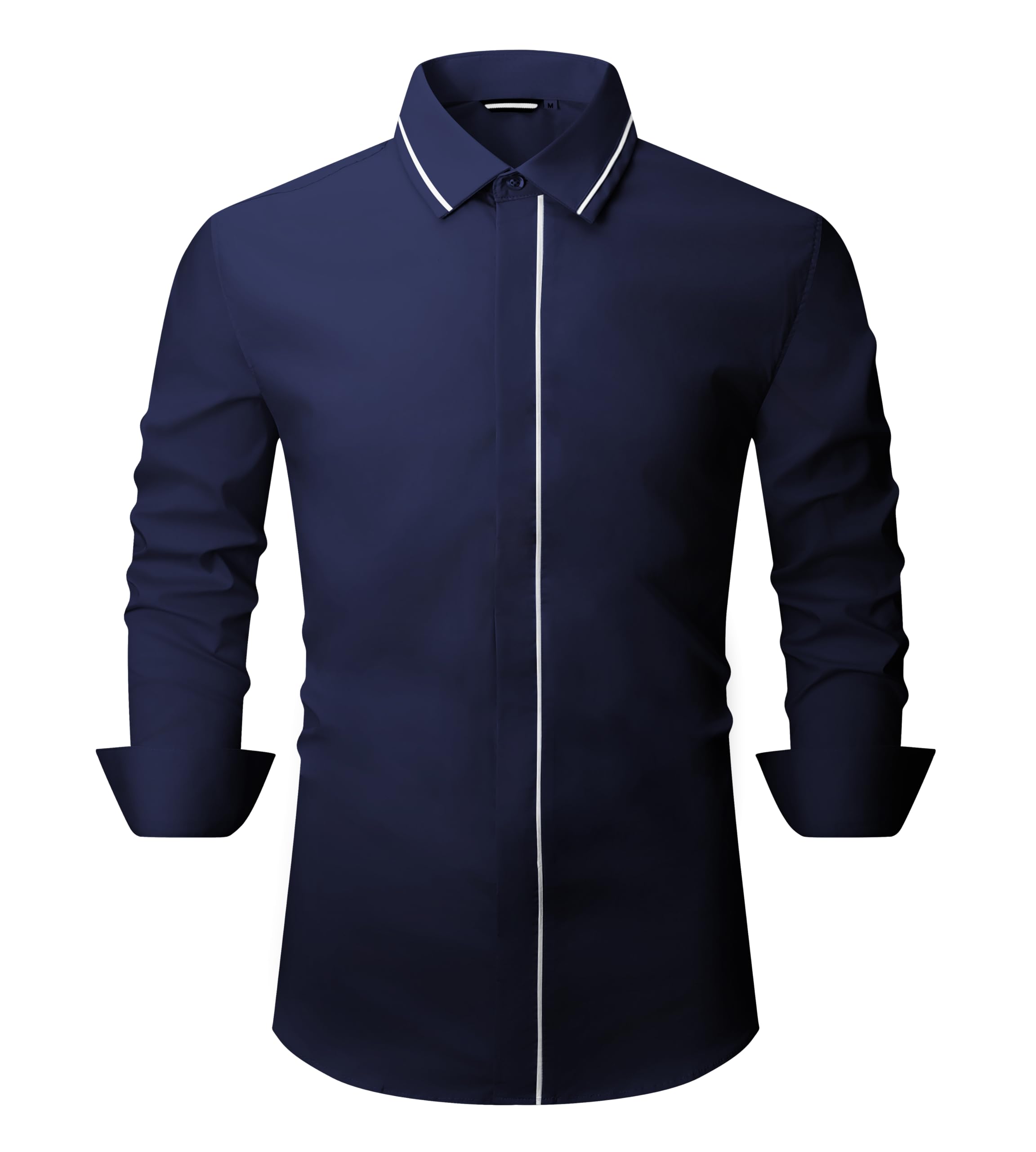 Alex Vando Mens Dress Shirt Wrinkle Free Regular Fit 4-Way Stretch Button Down Shirts
