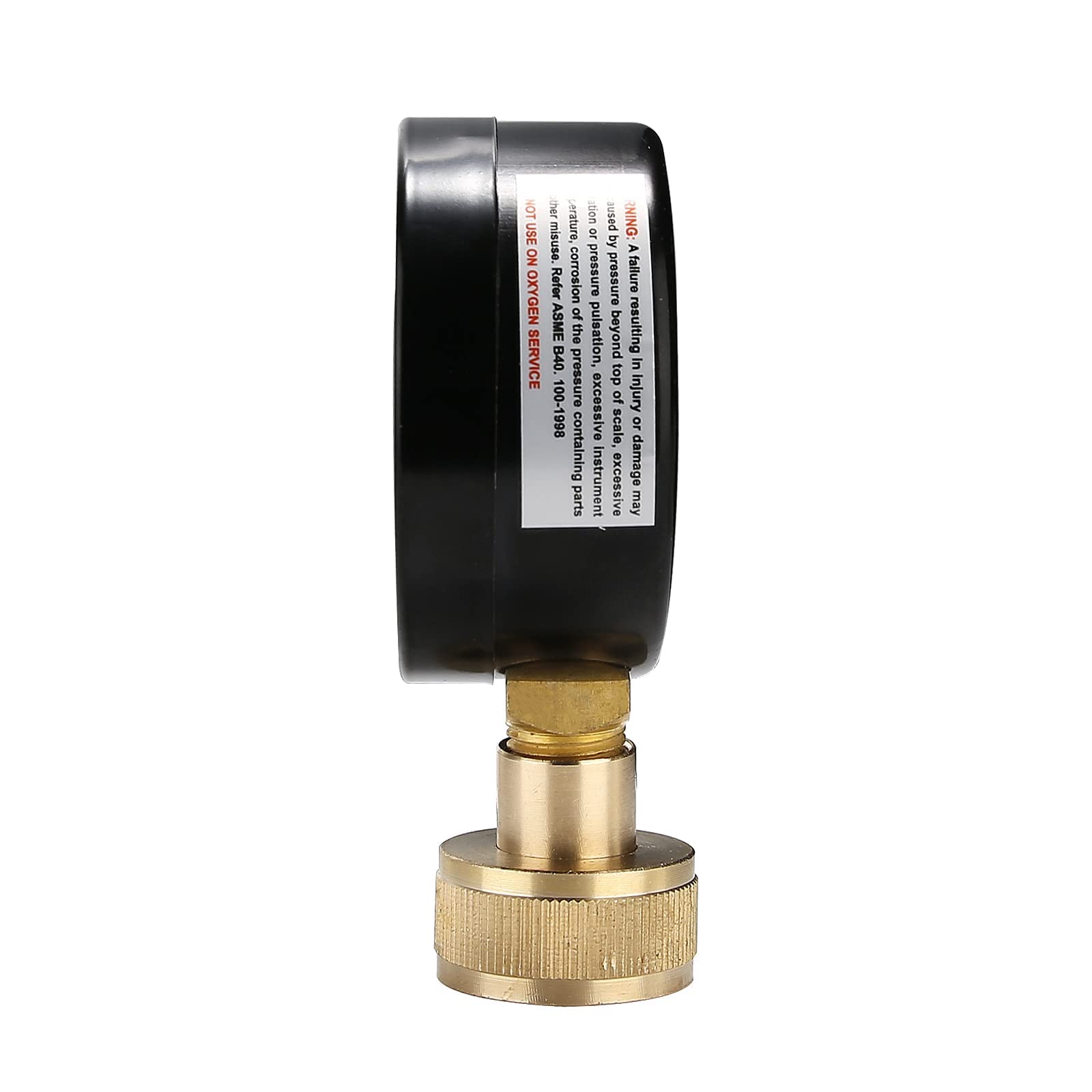 MEASUREMAN 2" Water Pressure Test Gauge, 3/4" Female Hose Thread, 0-200 psi/kpa with Maximum Pressure Memory (Pack of 2)