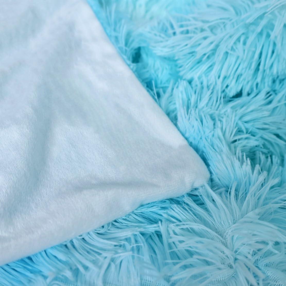 Plush Super Soft Blanket Bedding Sofa Cover Furry Fuzzy Fur Warm Throw Qulit Cozy Couch Blanket for Winter (51"x63", Black)