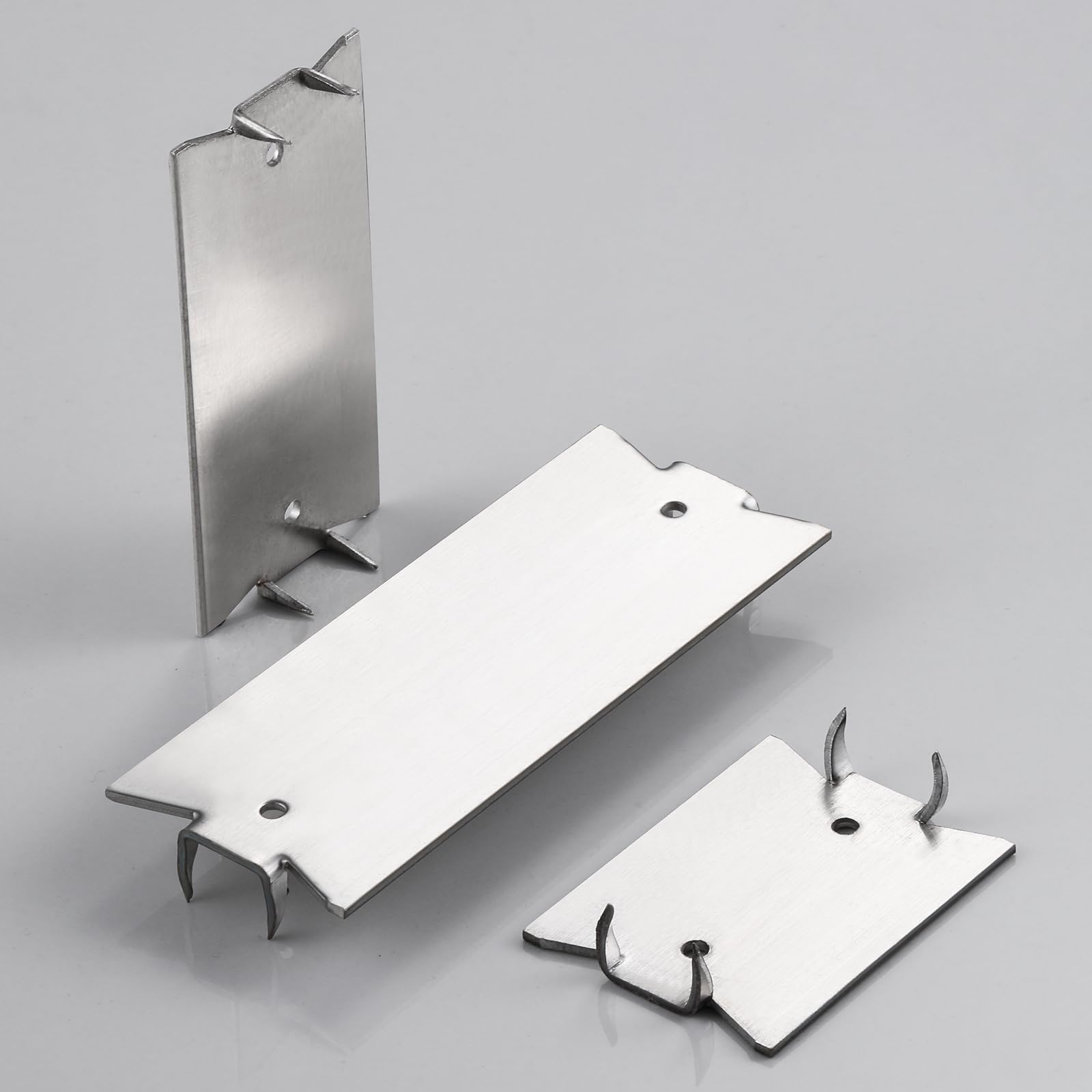 Wensilon(30 pcs) Stainless Steel 304 1.5X2 Inch 16-Gauge Anti-Nail Protection Plate Shield, Nail Plate for Wood Studs, Steel Cable Wire Protector Plate with Sharp Pointed Prongs