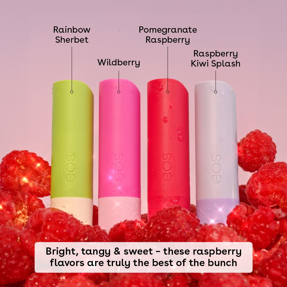 eos Lip Balm Gift Set- Peachy Keen, Limited Edition, Moisturizing Lip Care with Shea Butter for All-Day Moisture, 0.14 oz, 4-Pack