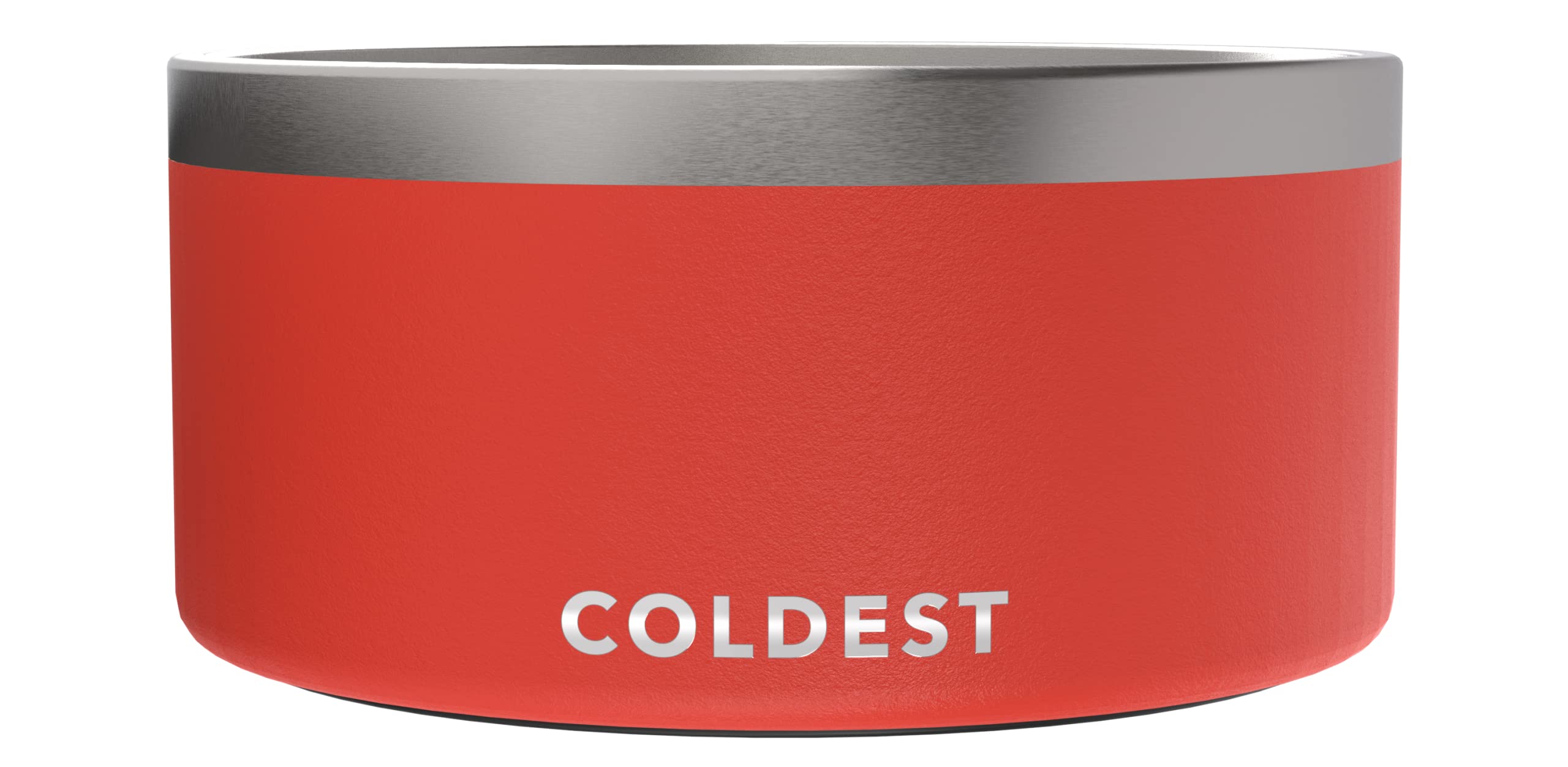 Coldest Dog Bowl - Anti Rust Metal, Non Slip, 3 Layers Insulated Stainless Steel Dog Bowls - Spill Proof & Heavy Duty - Water Bowl for Dogs, Cats & Pets, Dish Washer Safe (21 oz, Mars Red Glitter)