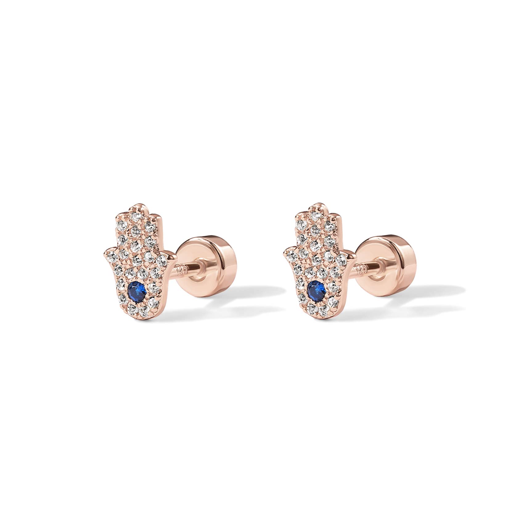 PAVOI 14K Gold Plated Flat Back Earrings | Solid 925 Sterling Silver Posts | Helix Cartilage Earrings for Women | Cubic Zirconia Stud Earrings | Trending Fashion Jewelry