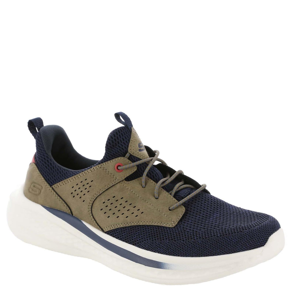 Skechers Men's Streetwear Slade - Breyer Knitted Mesh Bungee Lace W/Quarter Cage Slip On