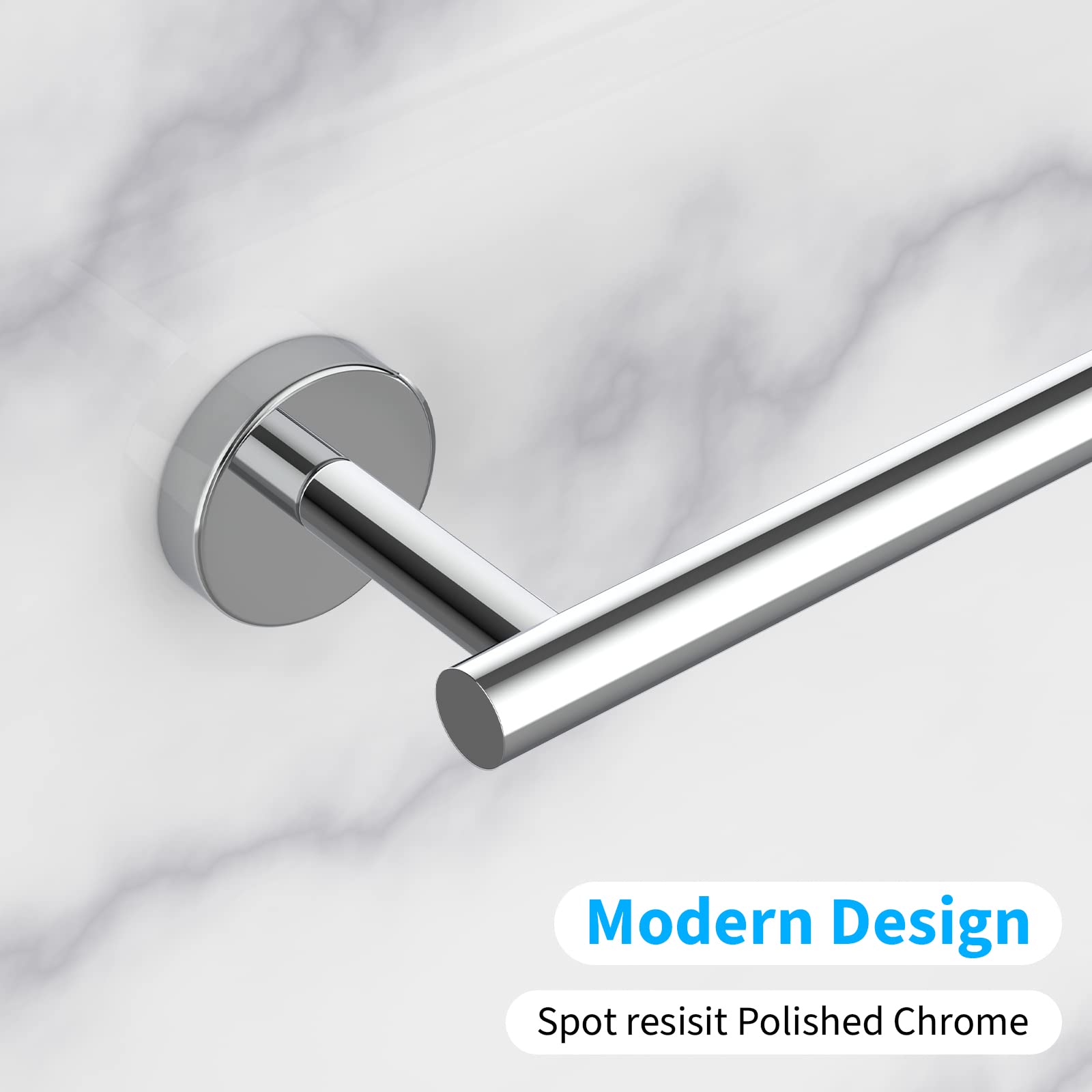 Cilee 2 Pieces Matte Black Bathroom Towel Bar, 24 Inch Double Towel Racks,Bathroom Towel Holder Towel Hanger for Bathroom Stainless Steel Wall Mount