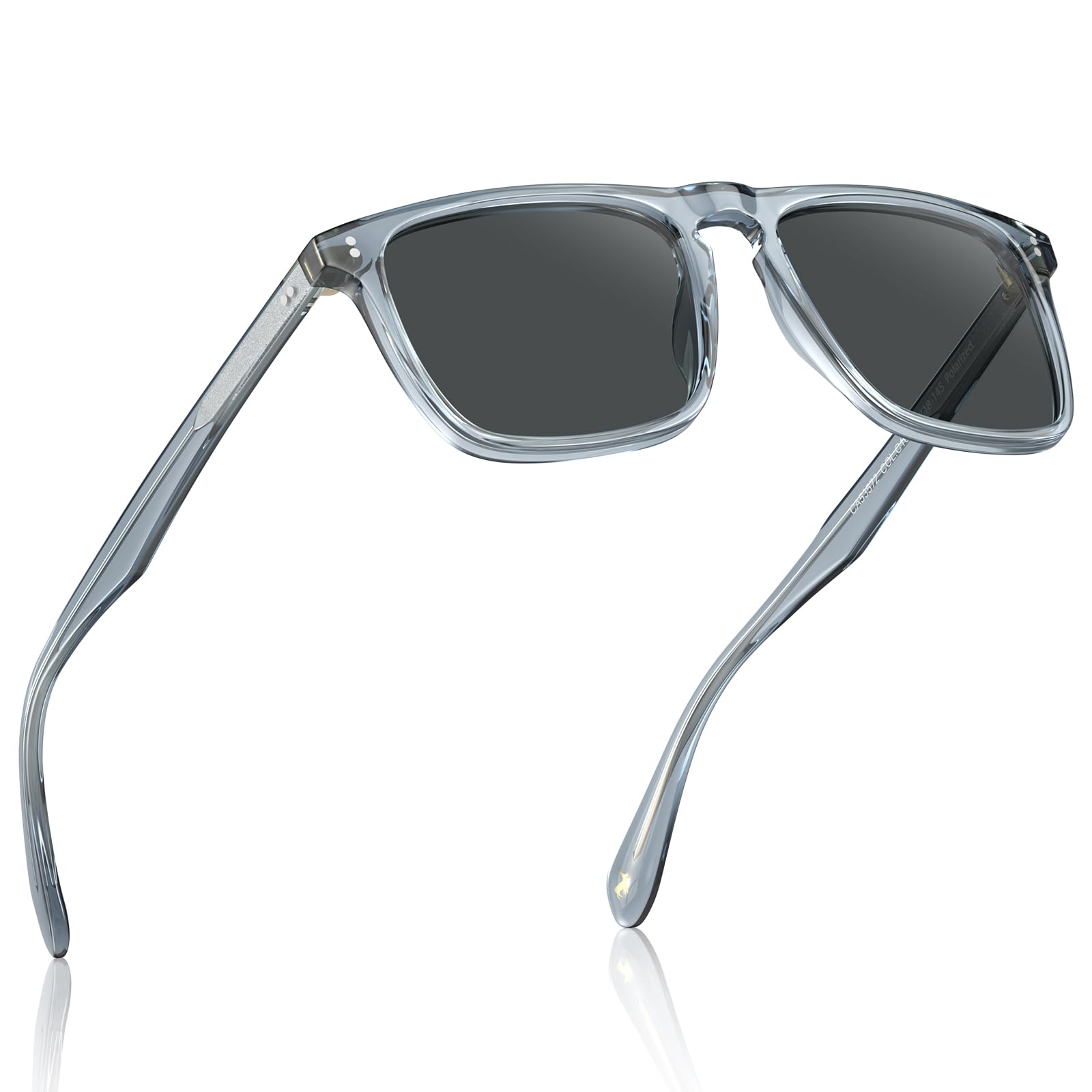 CARFIA Retro Polarized Sunglasses for Men UV Protection Hand-crafted Acetate Frame Fashion Cool Sun Glasses CA53572