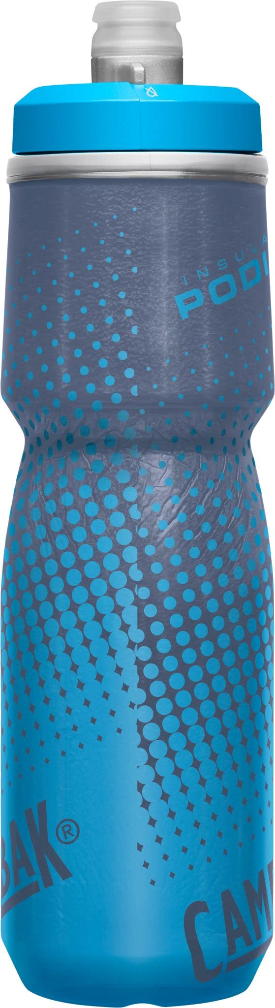 CamelBak Podium Chill Insulated Bike Squeeze Water Bottle, Cold Retention for Cycling, 24oz, Reflective Ghost
