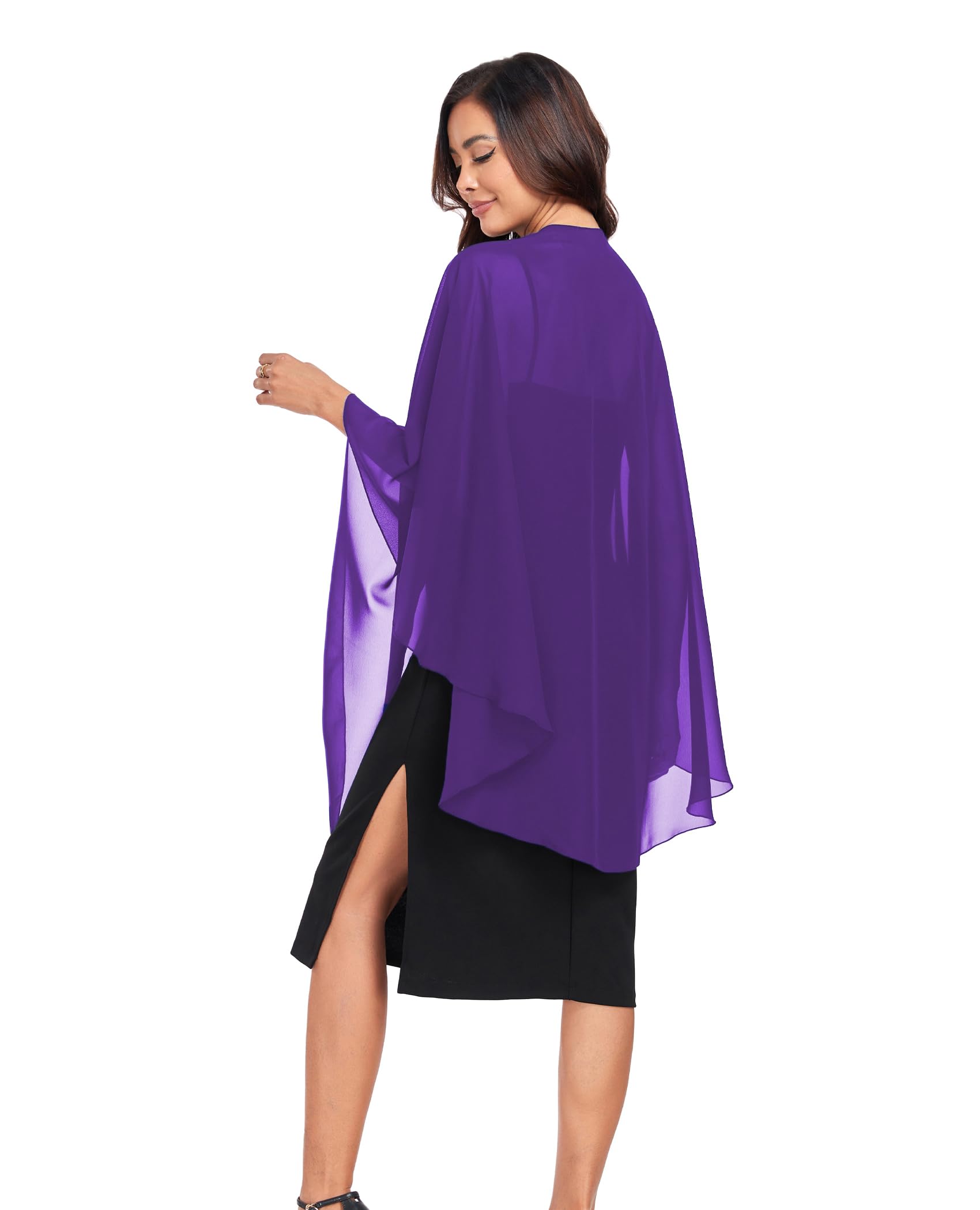 TONGFANTFL Shawls Wraps for Evening Wedding Party Chiffon Scarf Soft Bridal Wraps Wedding Guest Shawl Coverage