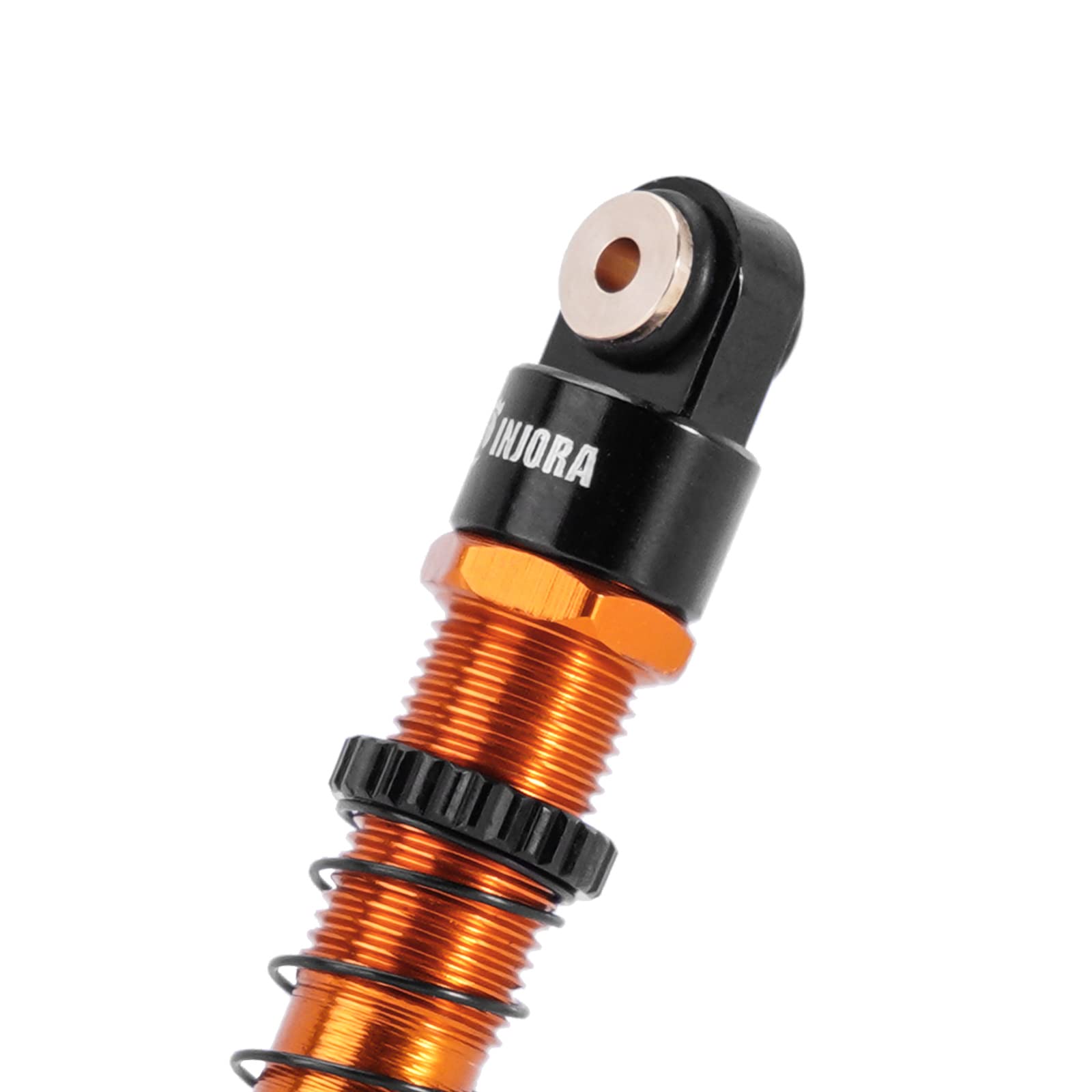 INJORA 51mm Shocks-Long Travel Threaded Double Barrel Damper for Axial AX24 SCX24 Upgrade 1/24 RC Crawler（Gold）