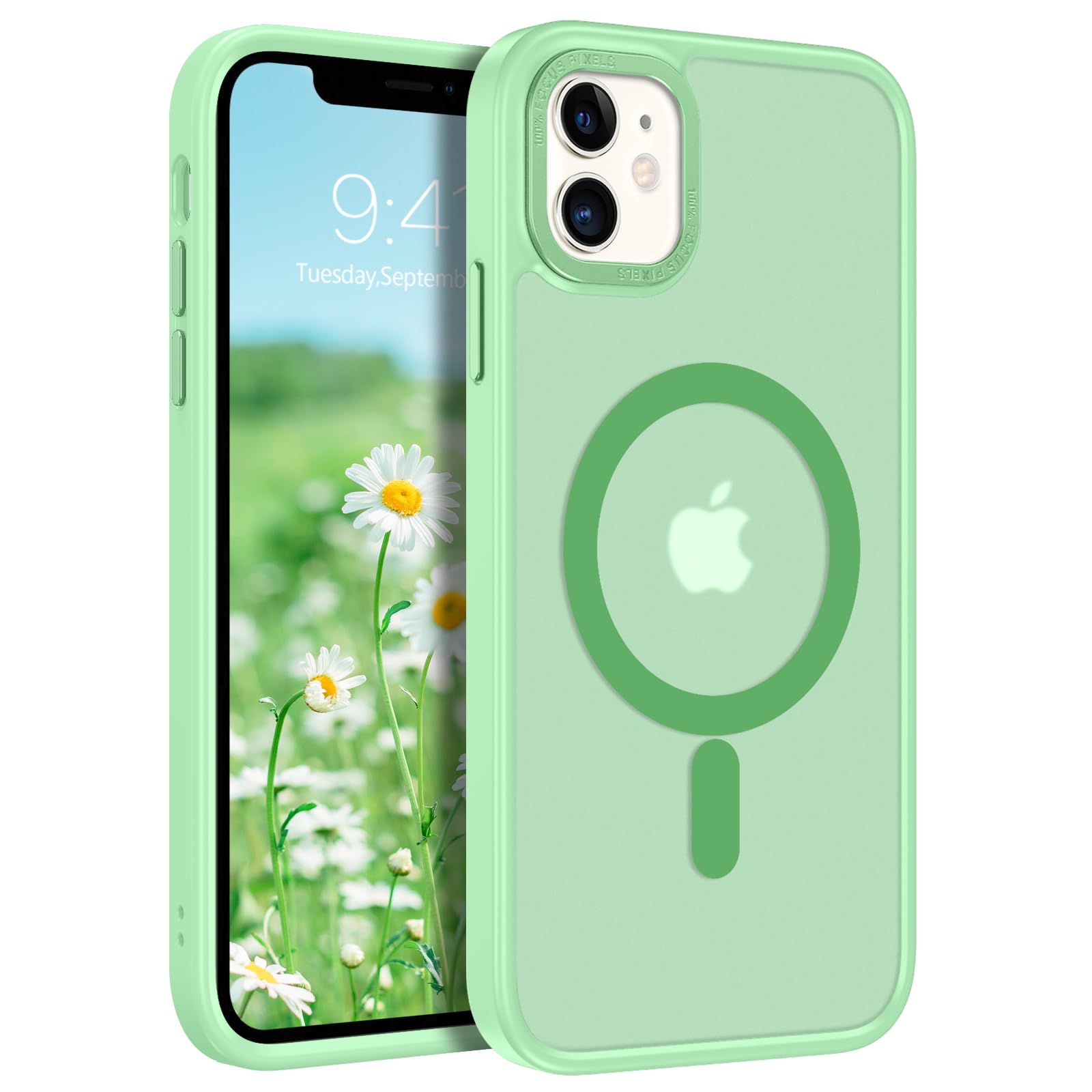 BENTOBEN for iPhone 11 Phone Case, Phone case for iPhone 11 Magnetic Case [Compatible with Mag Safe] Translucent Matte Slim Shockproof Anti-Fingerprint Protective Cover for iPhone 11 6.1’’ Black