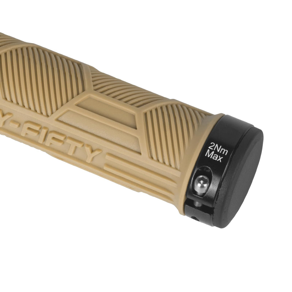 FIFTY-FIFTY Double Lock-On Mountain Bike Grips, Bicycle Handlebar Locking Grips, Non-Slip MTB Handle