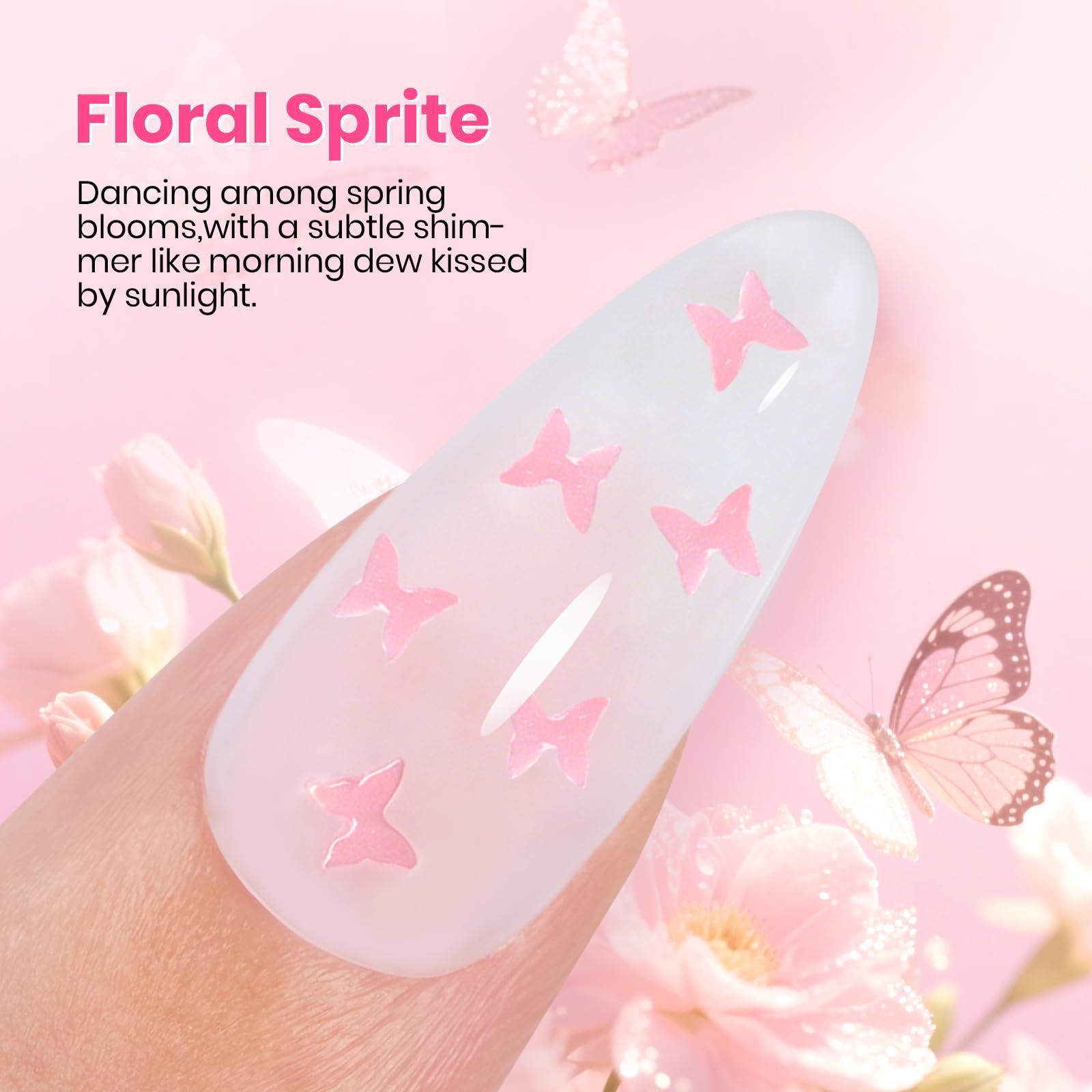 Beetles Heart Gel Top Coat 15ml - Hema Free Glitter Shine No Wipe Top Coat Long-Lasting for Gel Polish, Pink Heart Sparkle Soak Off UV LED Gift for Women