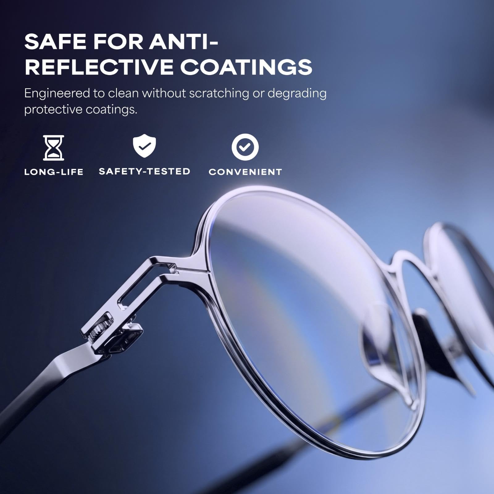 Peeps Eyeglass Lens Cleaner - Efficient and Durable Carbon Microfiber Technology - Exclusively Used by NASA - 500 Uses (Electroplated Gold)